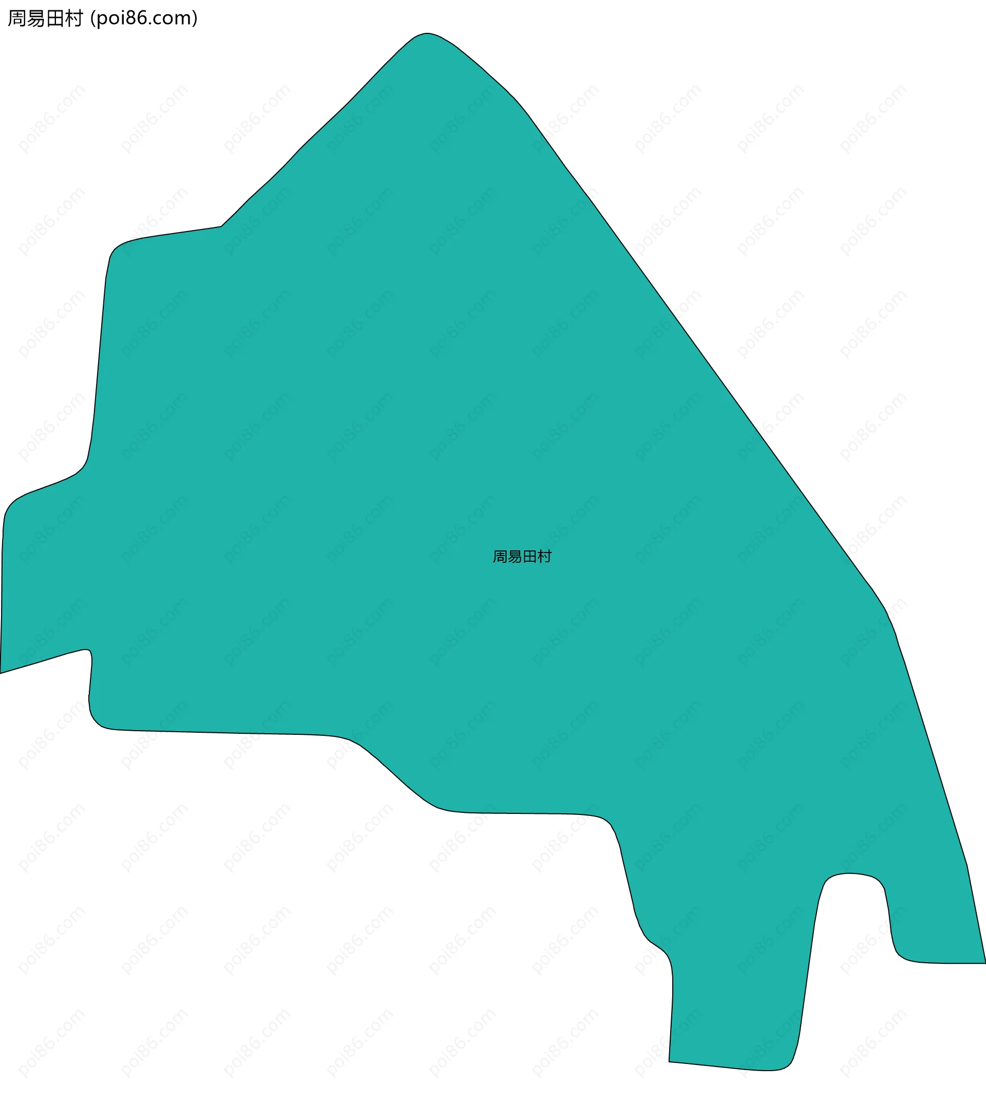 周易田村边界地图