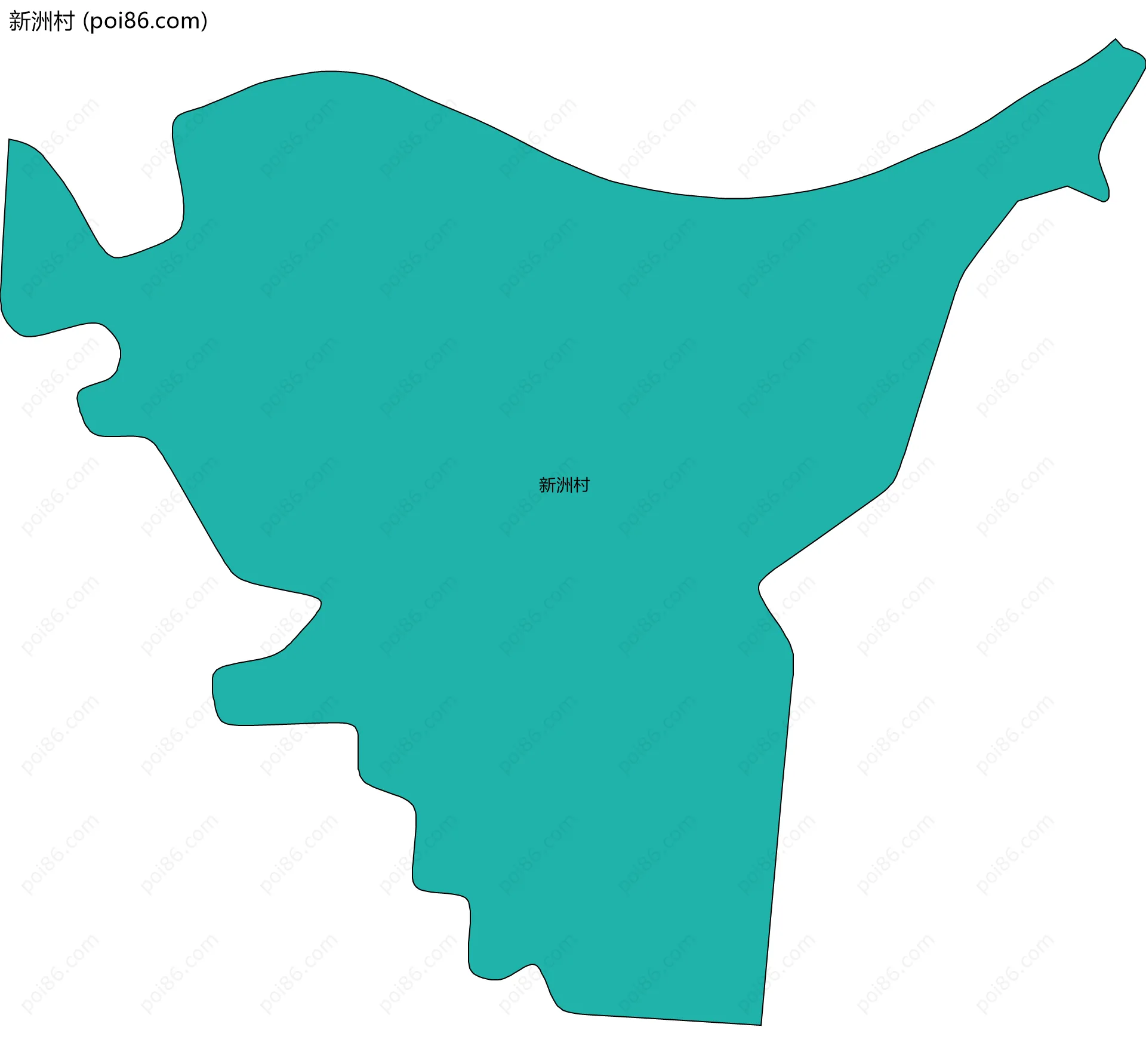 新洲村边界地图