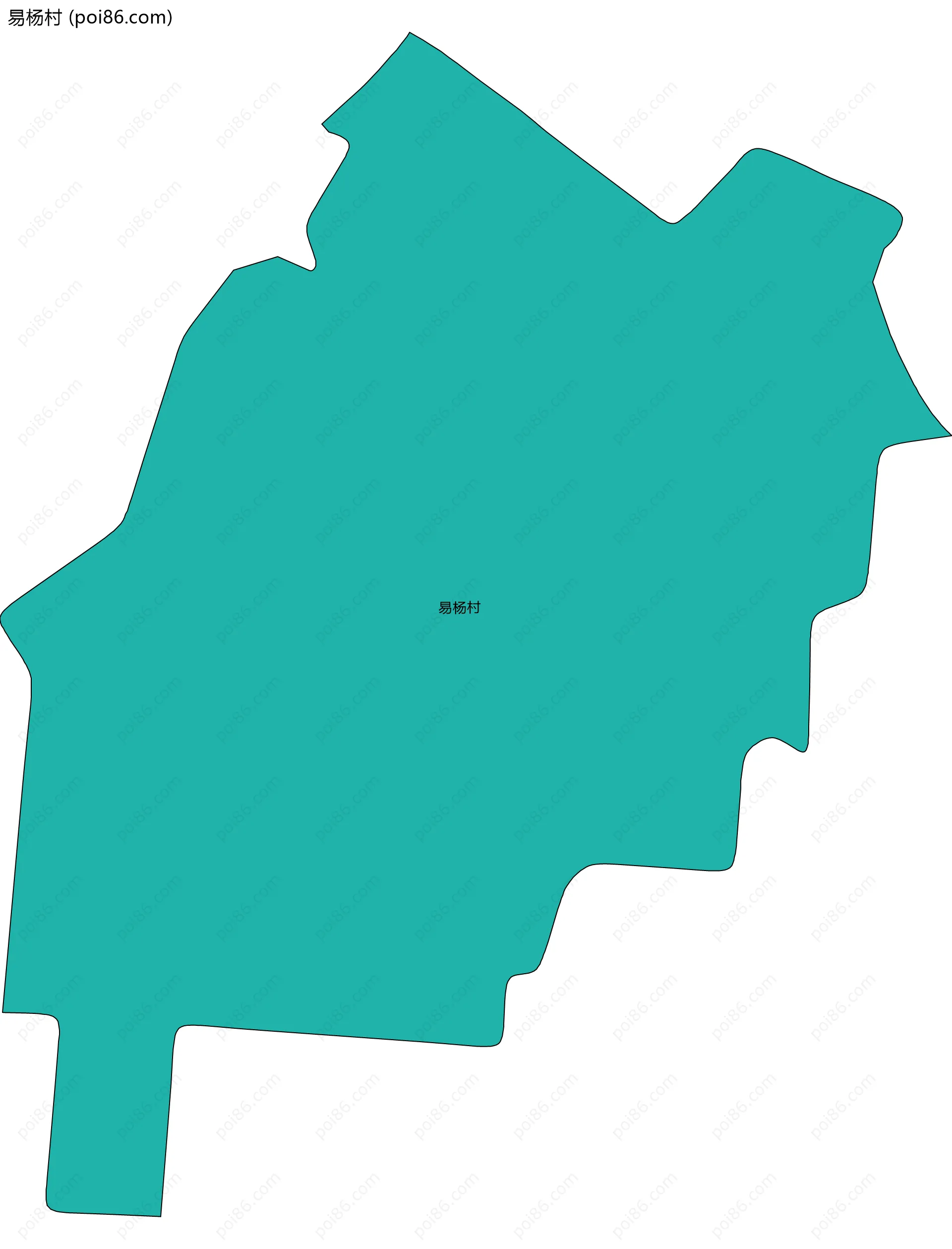 易杨村边界地图