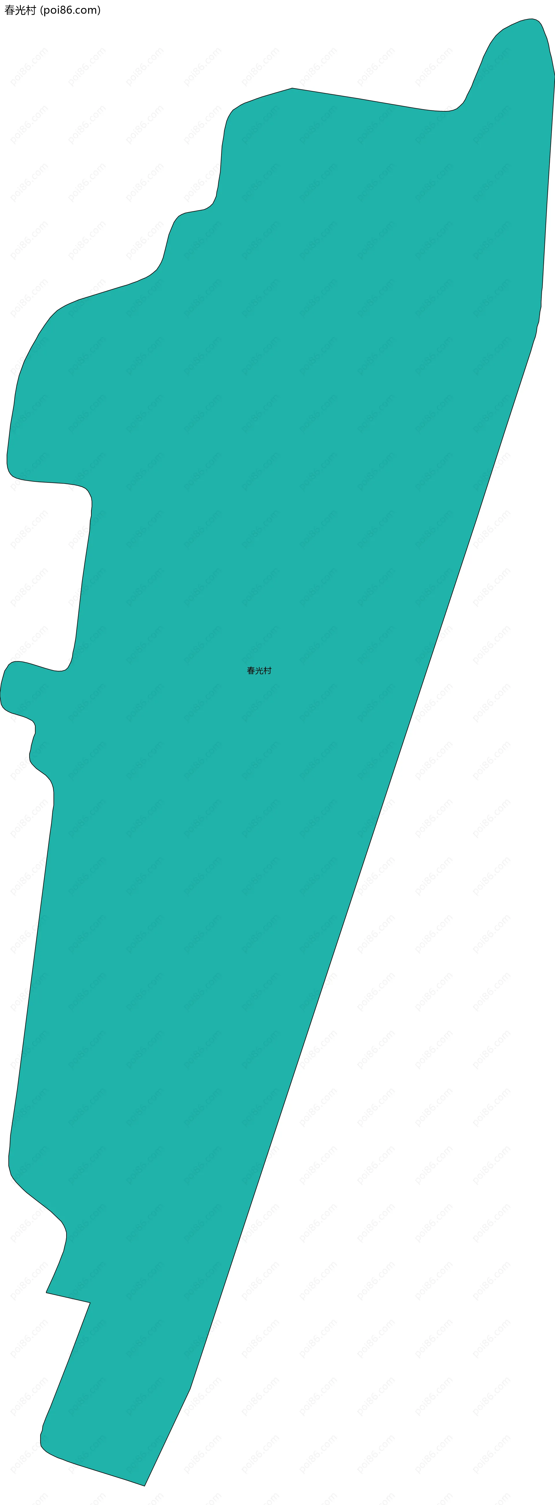 春光村边界地图