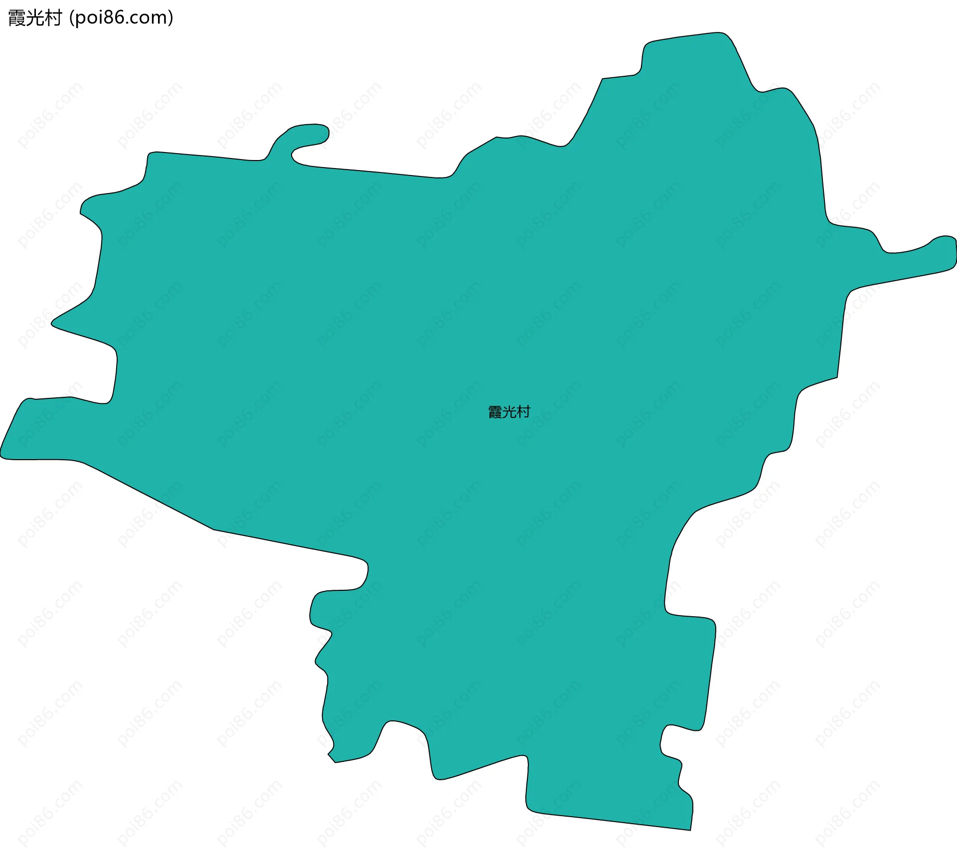 霞光村边界地图