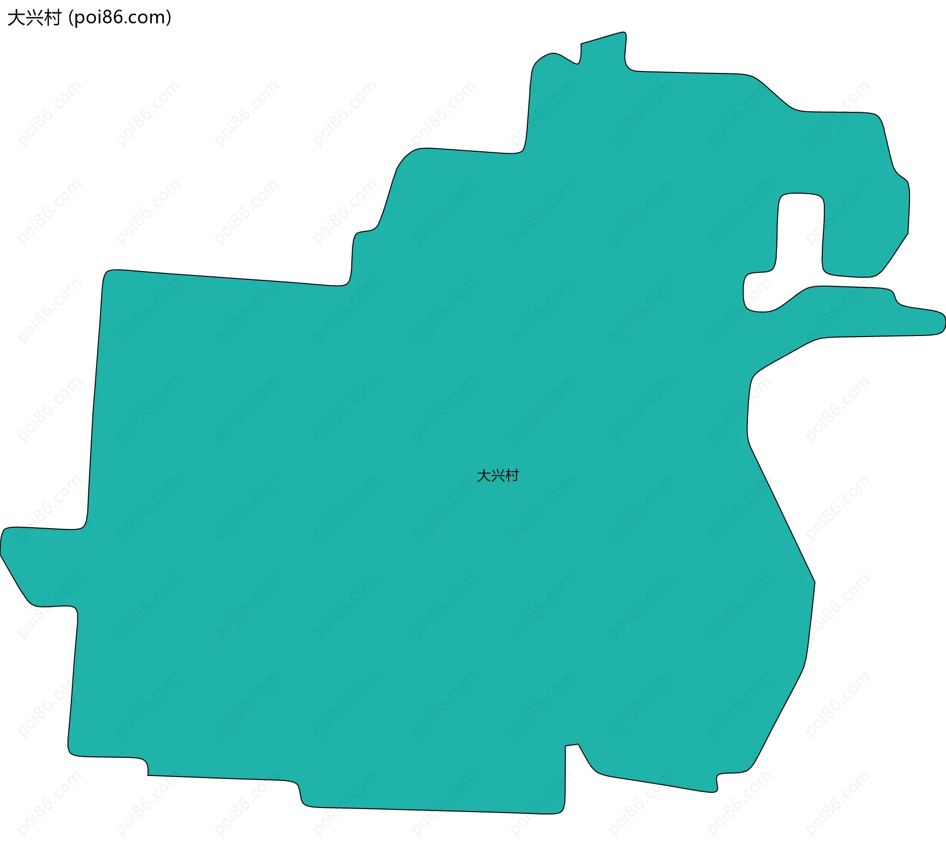 大兴村边界地图