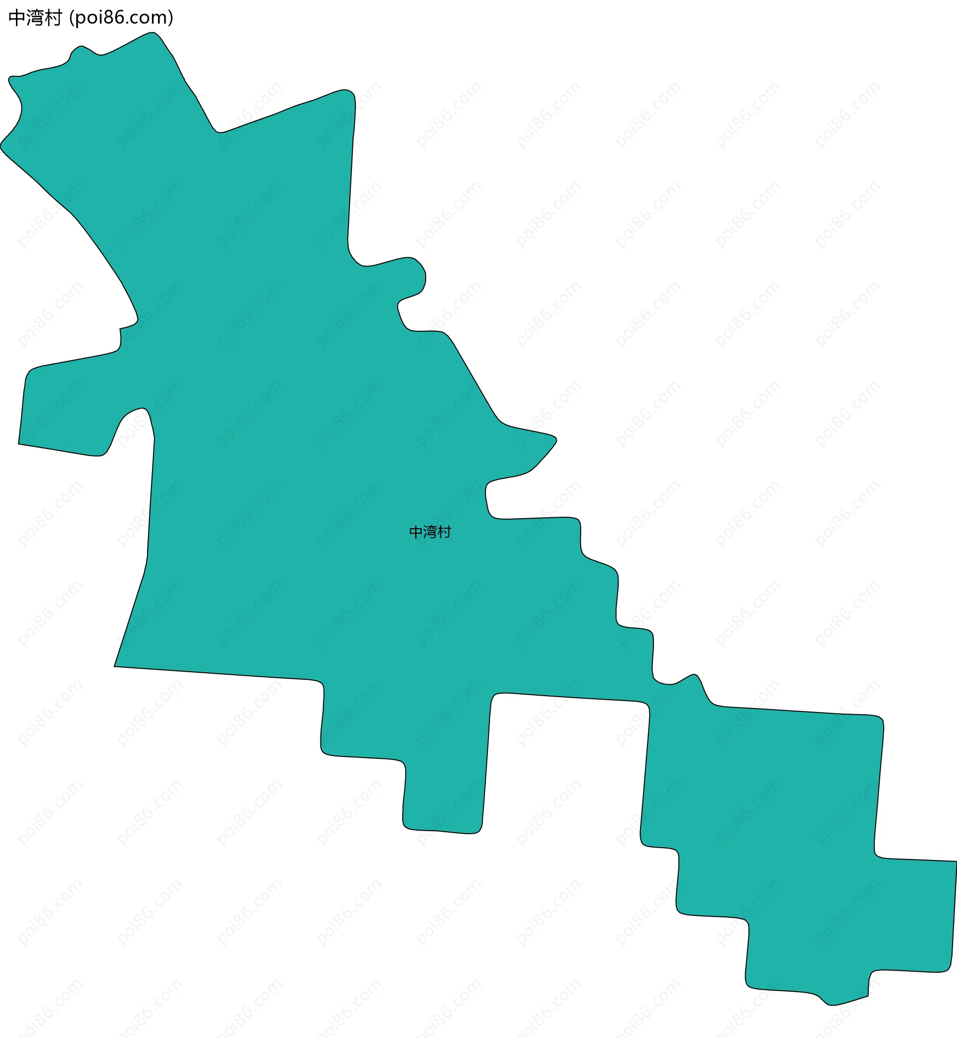 中湾村边界地图