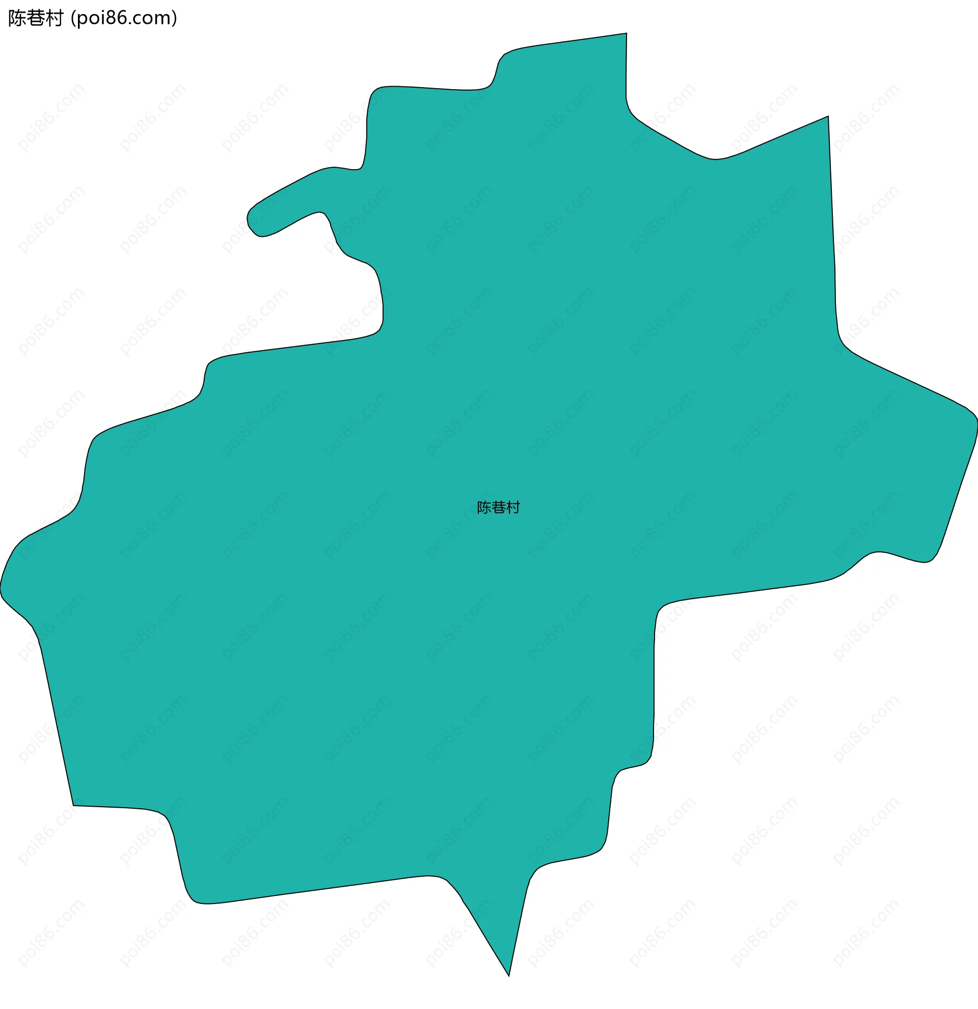 陈巷村边界地图