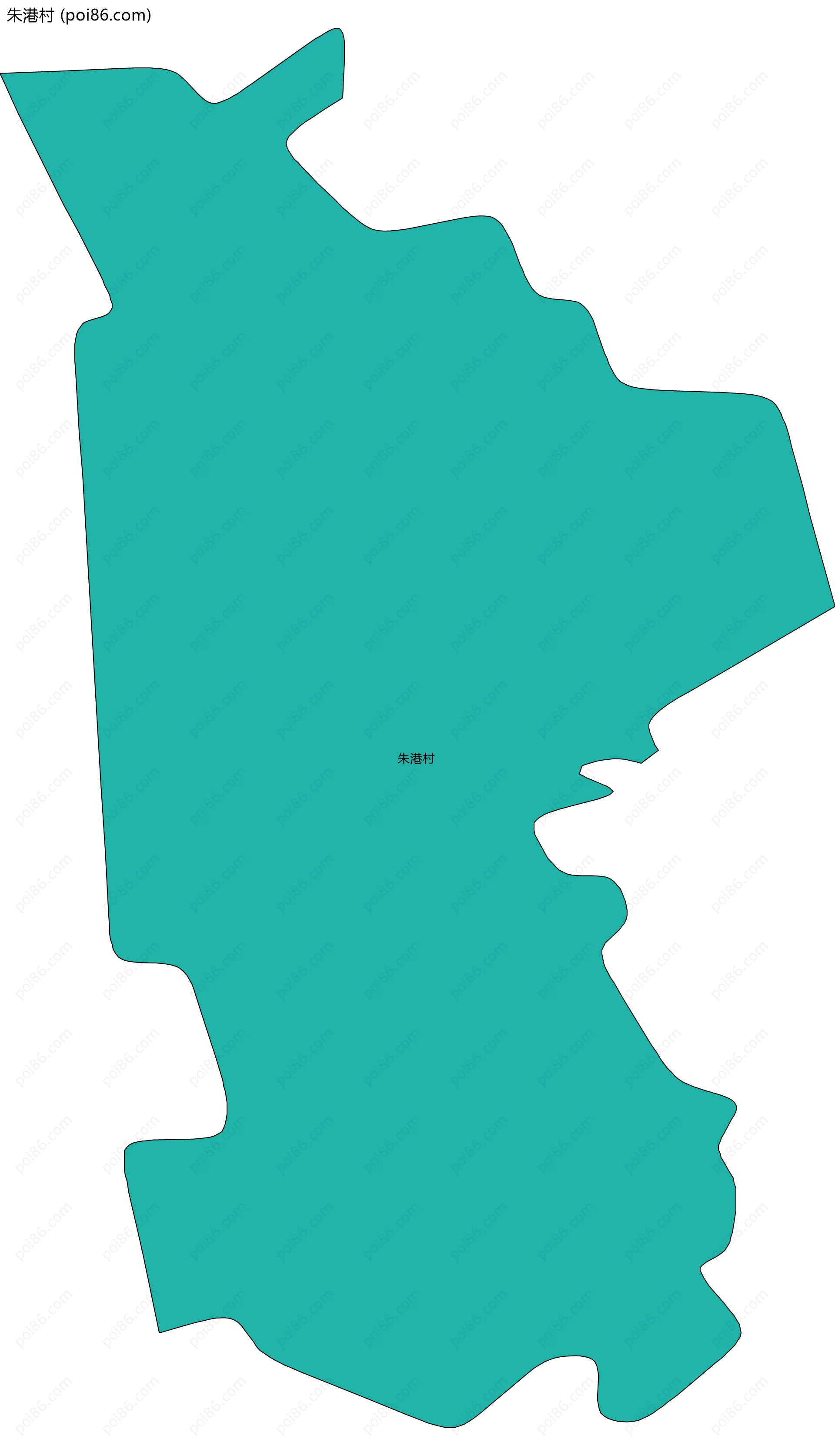 朱港村边界地图