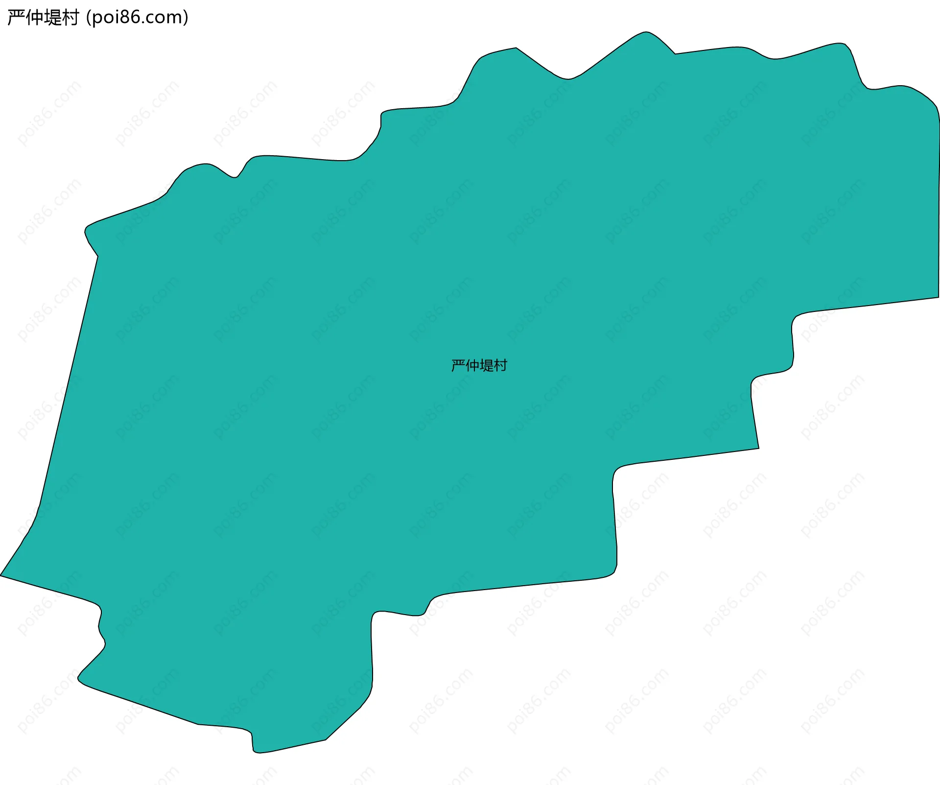 严仲堤村边界地图
