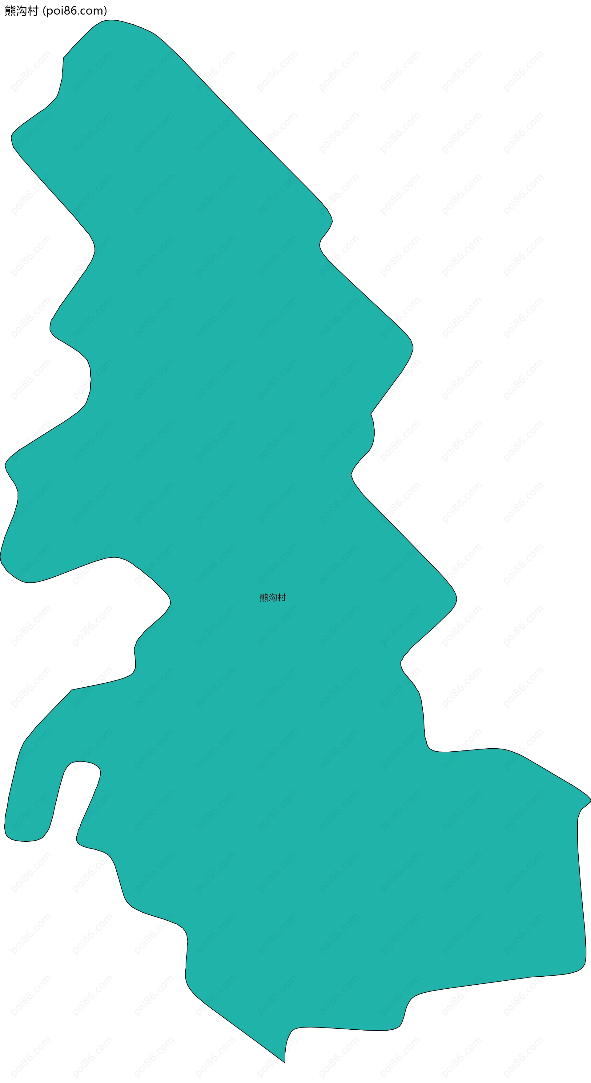 熊沟村边界地图