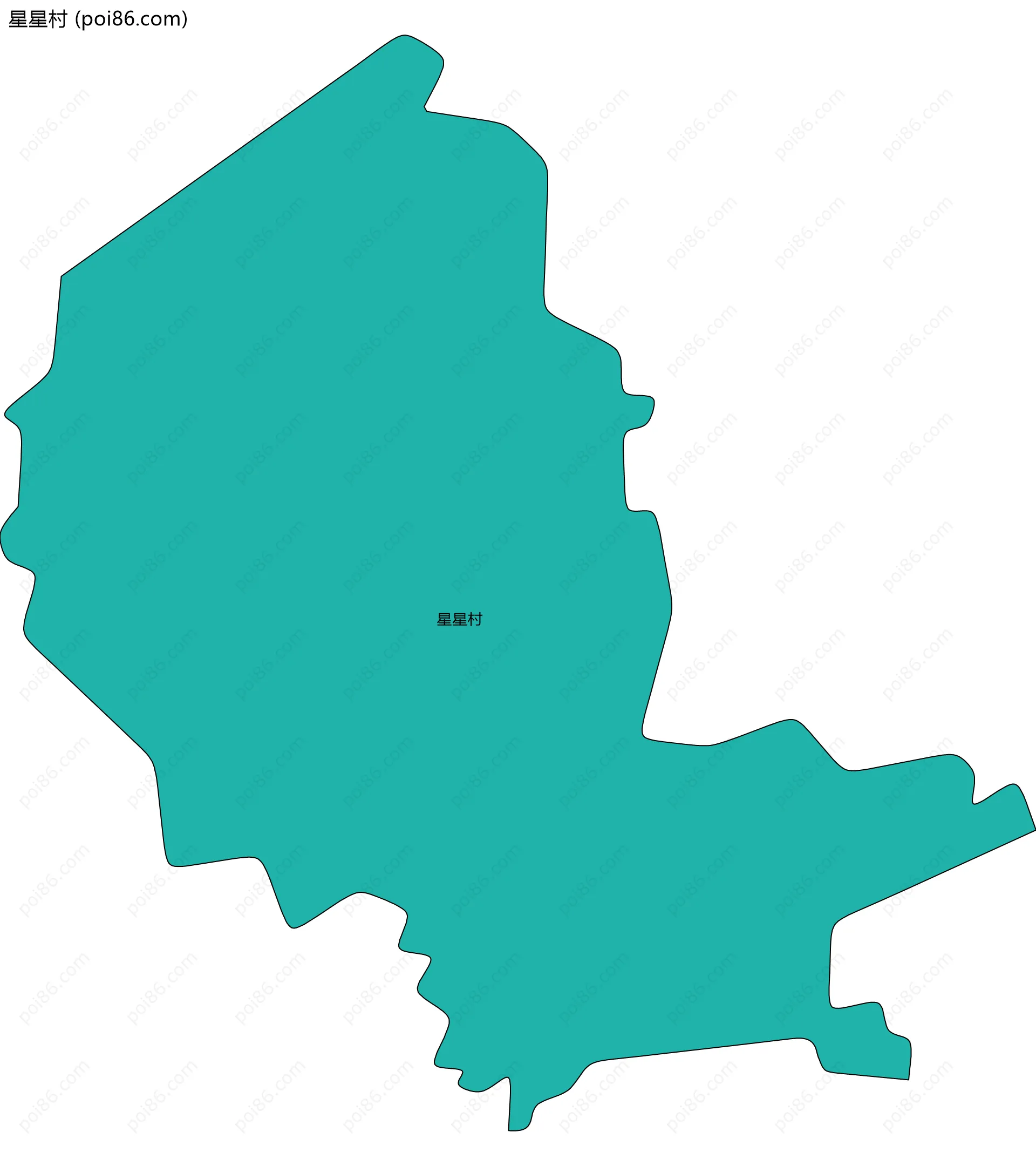 星星村边界地图