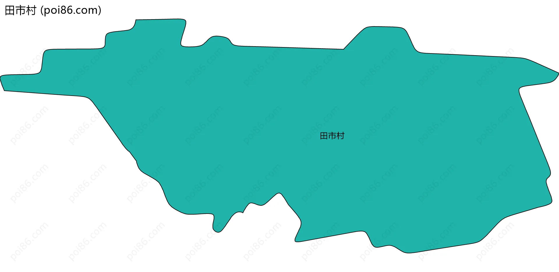 田市村边界地图