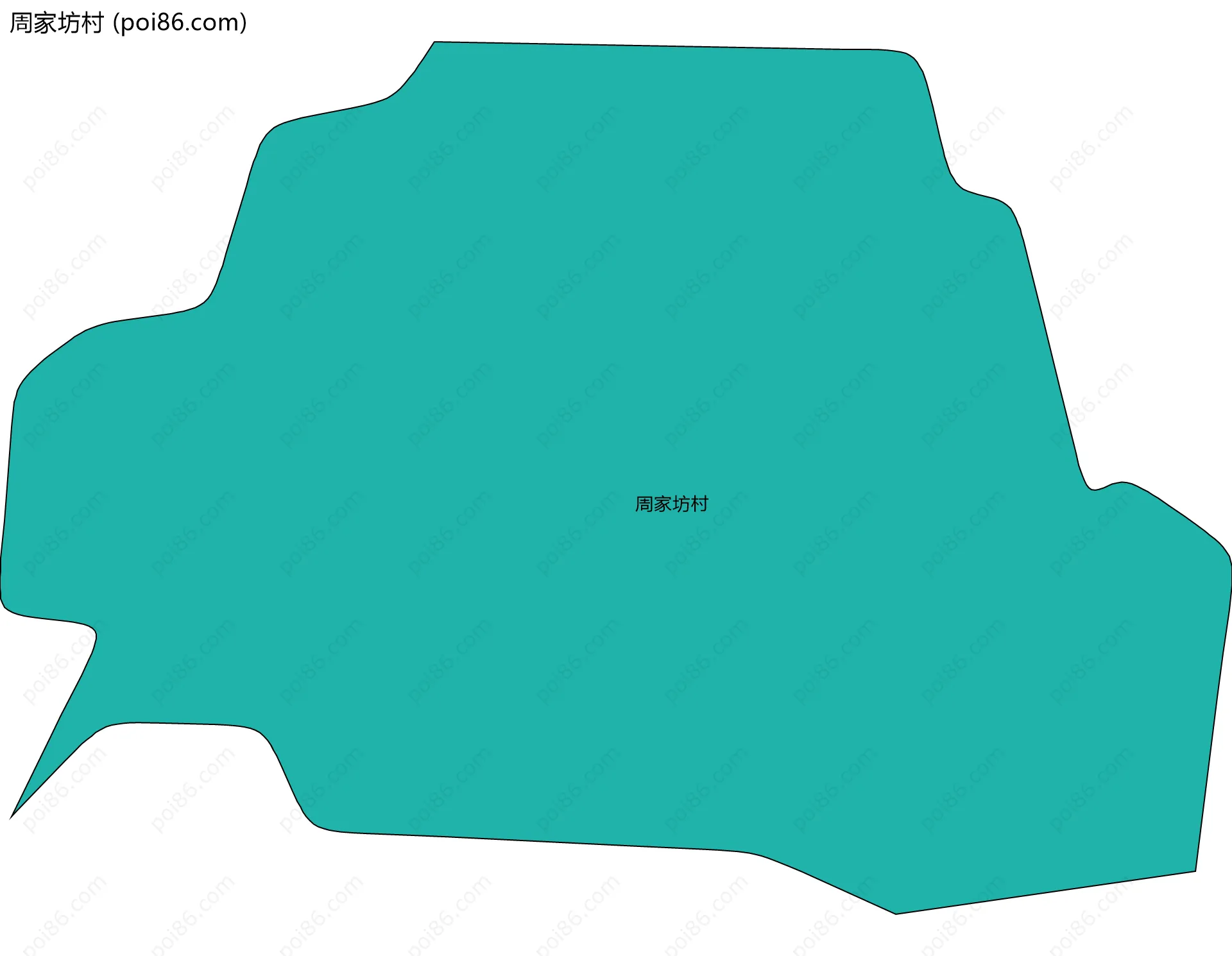 周家坊村边界地图