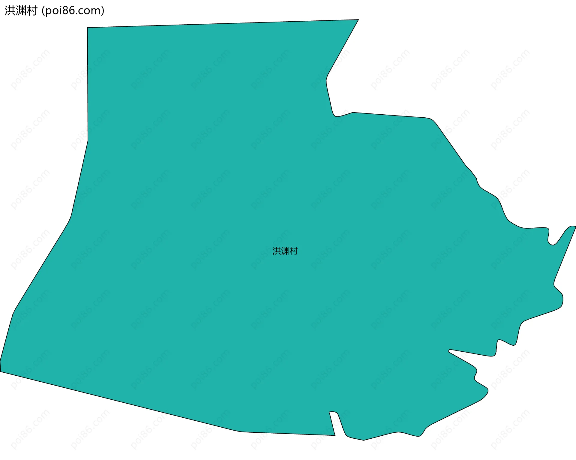 洪渊村边界地图