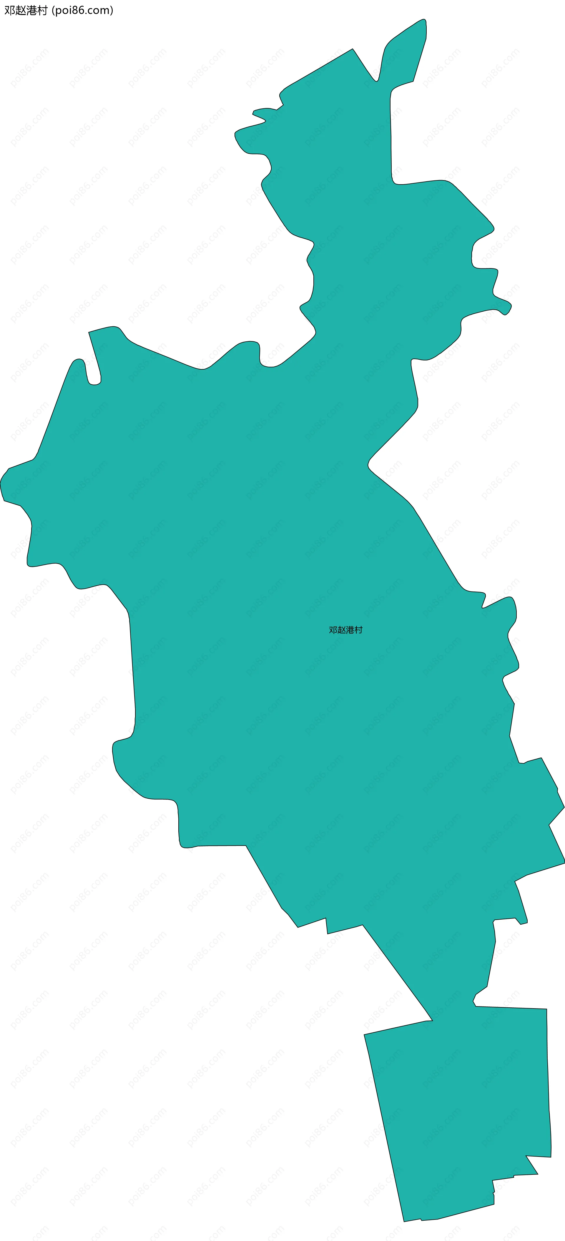 邓赵港村边界地图