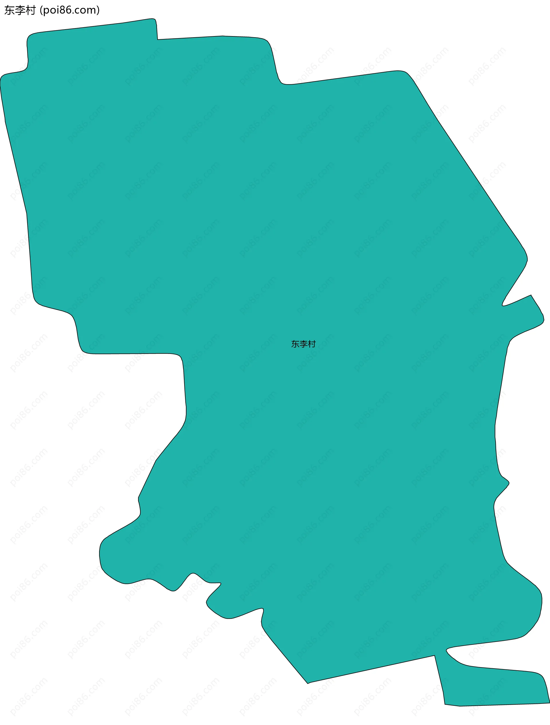 东李村边界地图