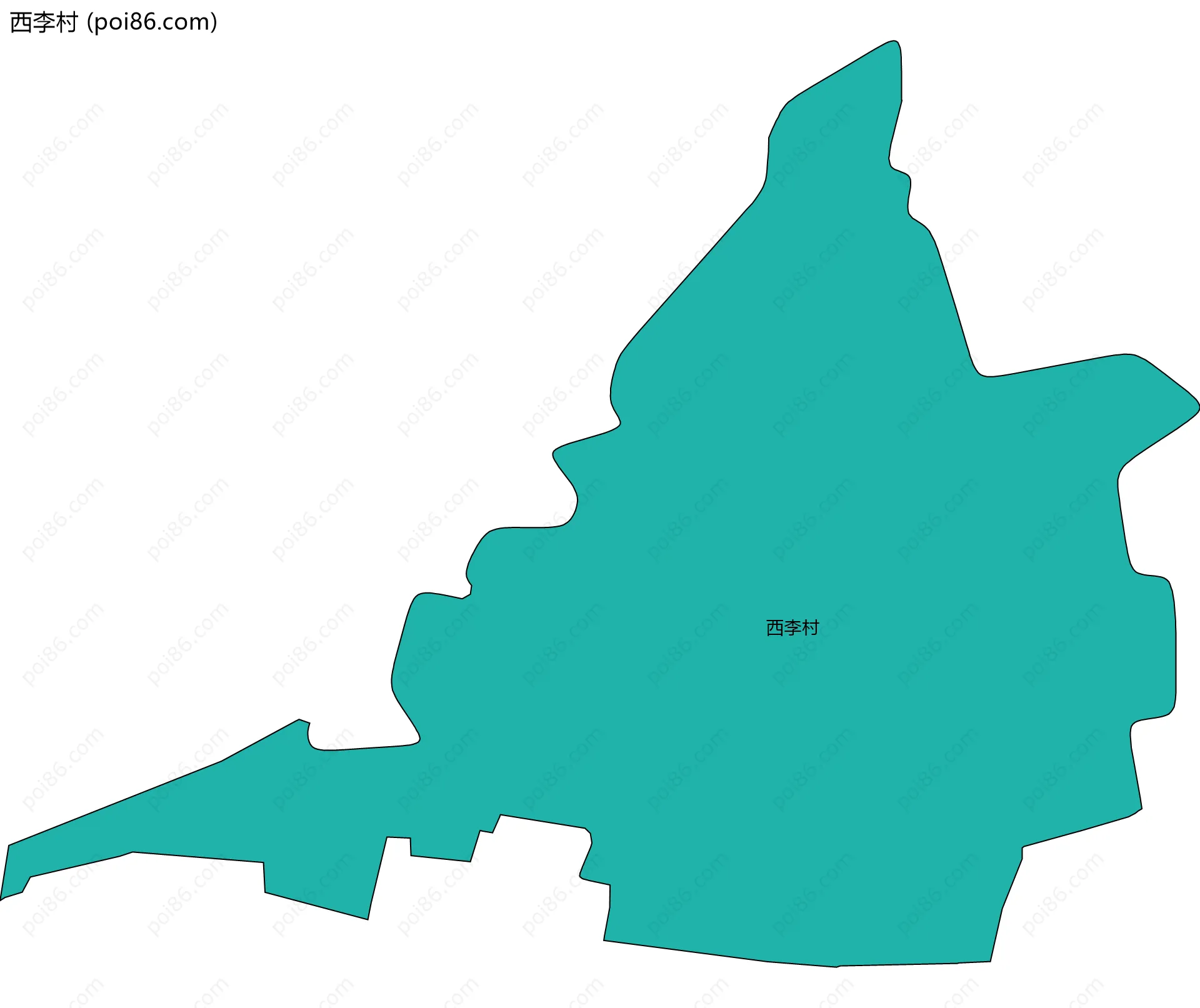 西李村边界地图