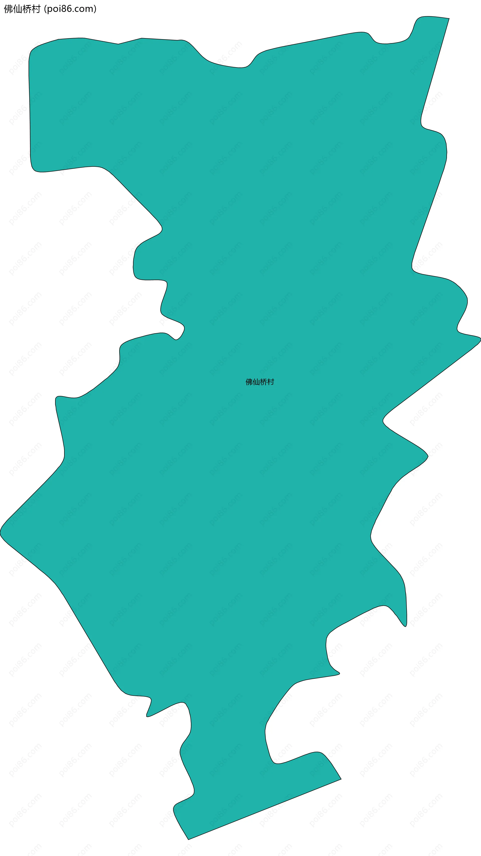 佛仙桥村边界地图