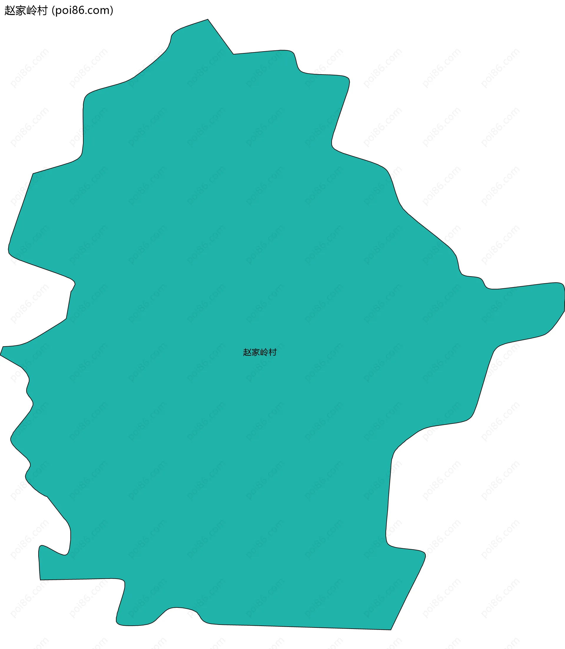 赵家岭村边界地图