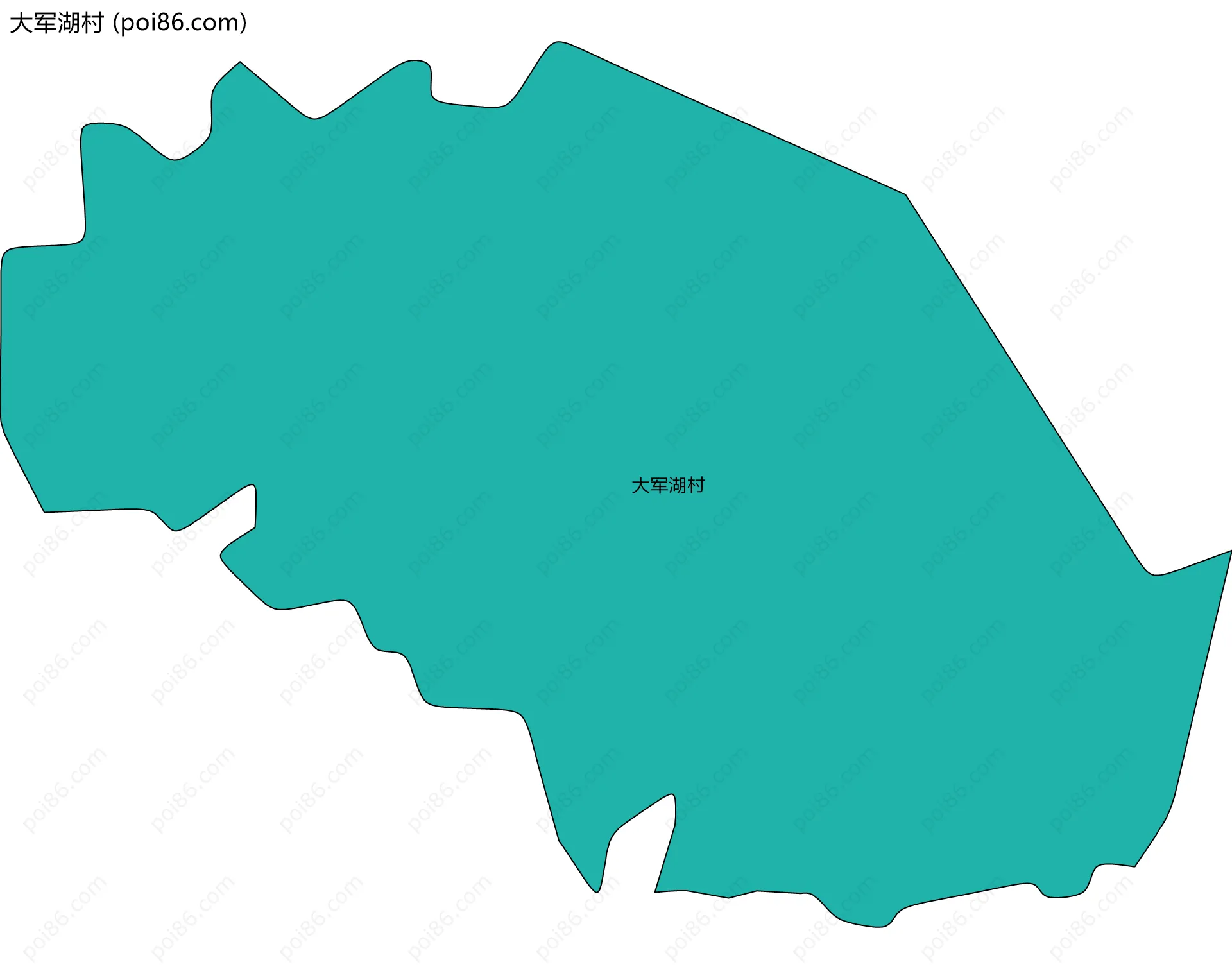 大军湖村边界地图