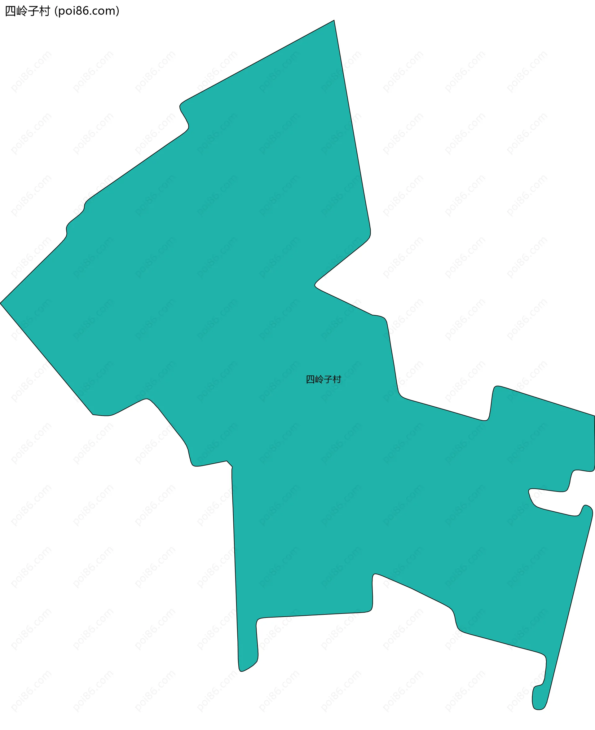 四岭子村边界地图