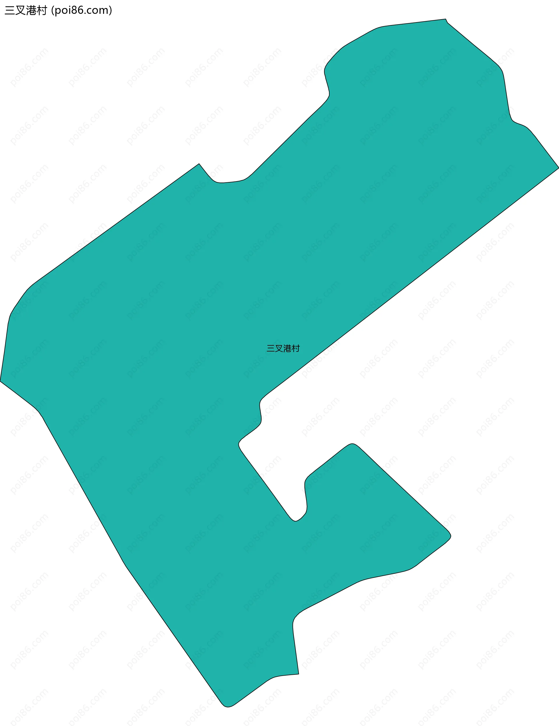 三叉港村边界地图