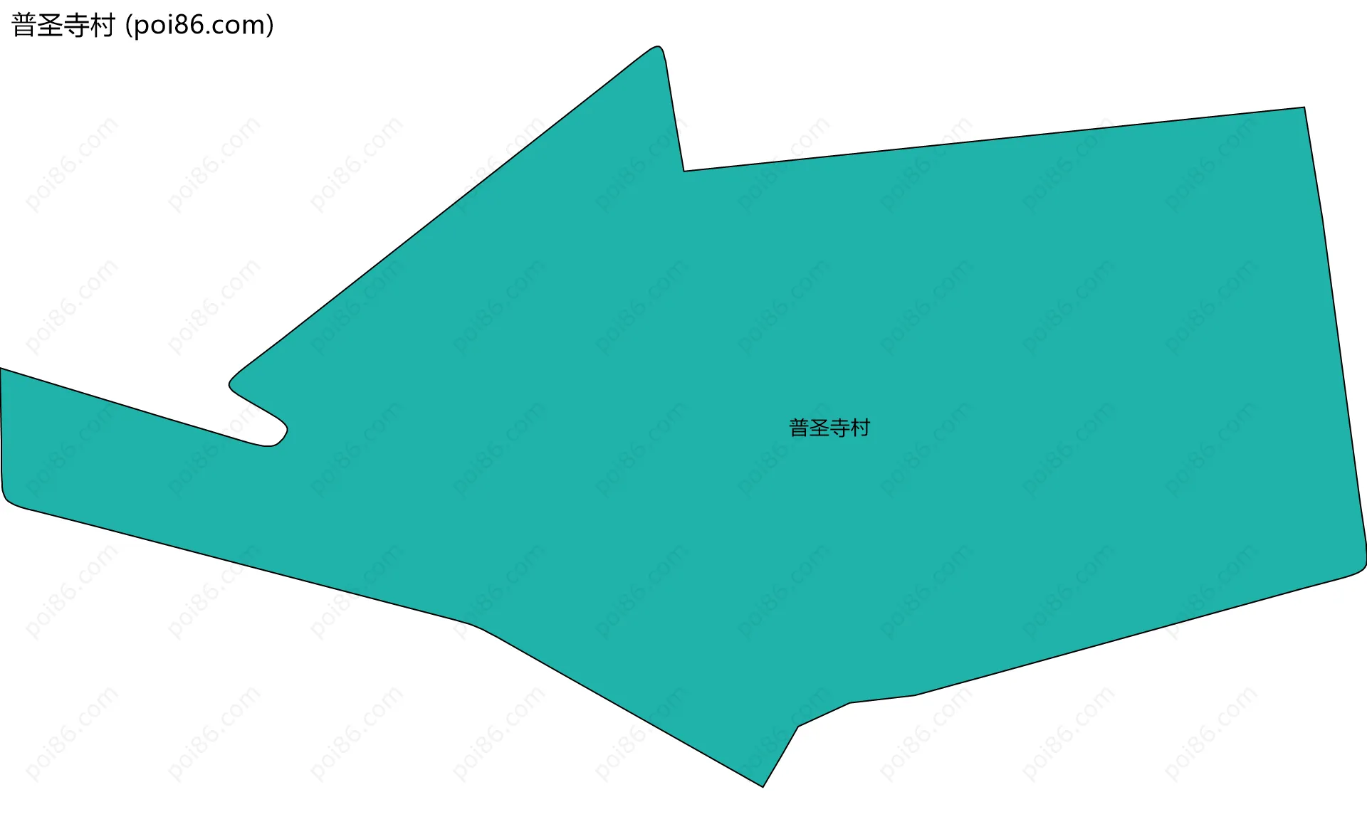 普圣寺村边界地图