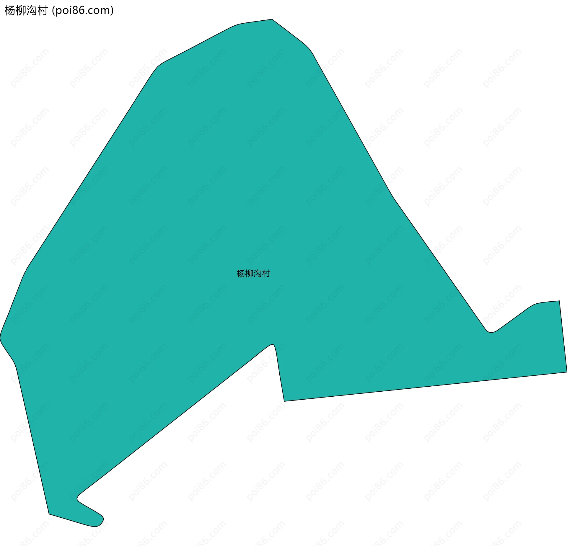 杨柳沟村边界地图