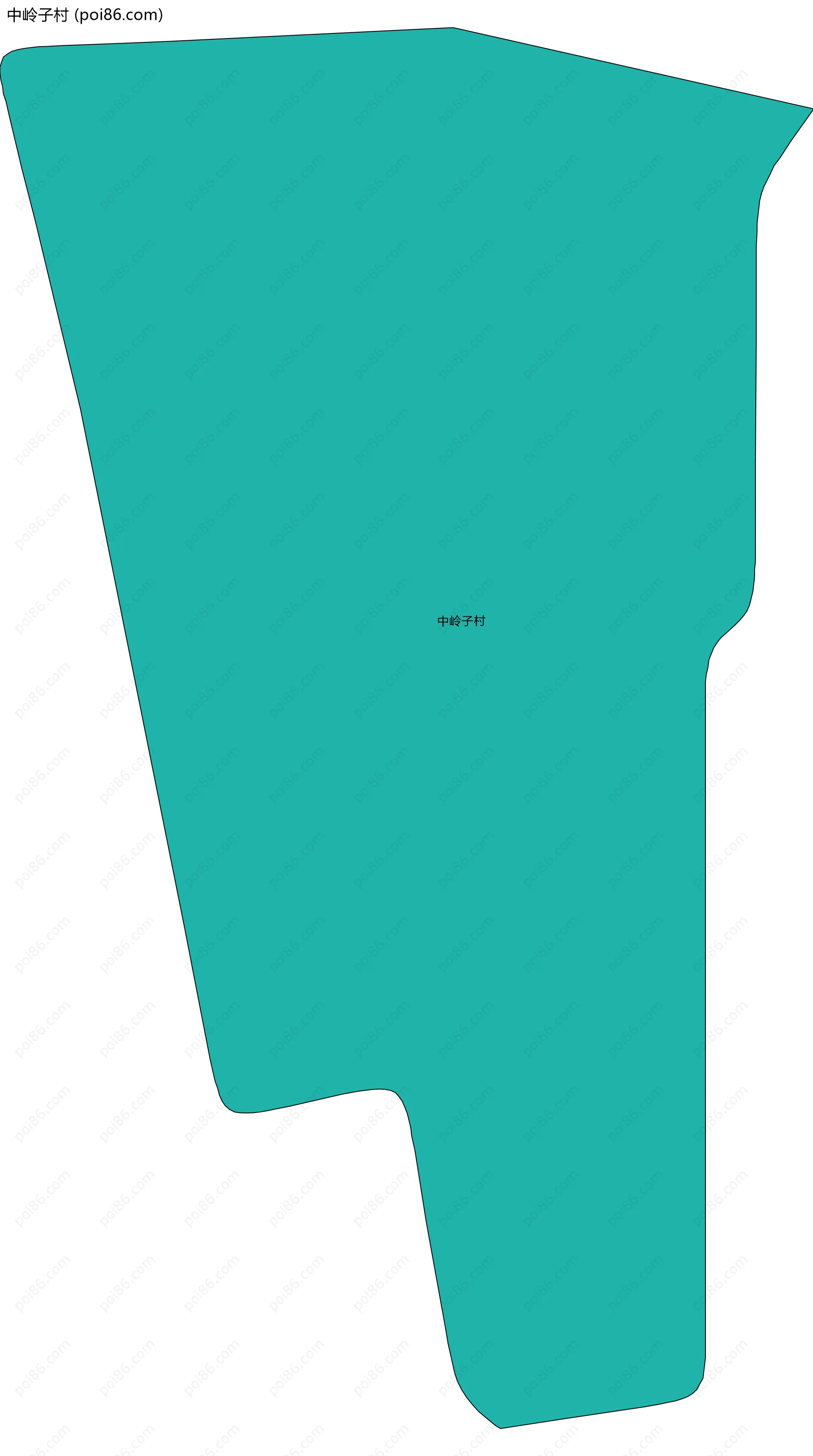 中岭子村边界地图