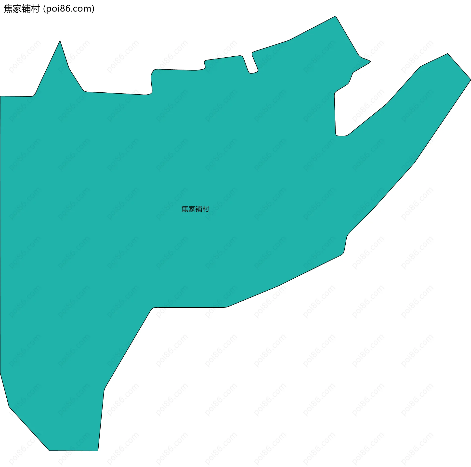 焦家铺村边界地图