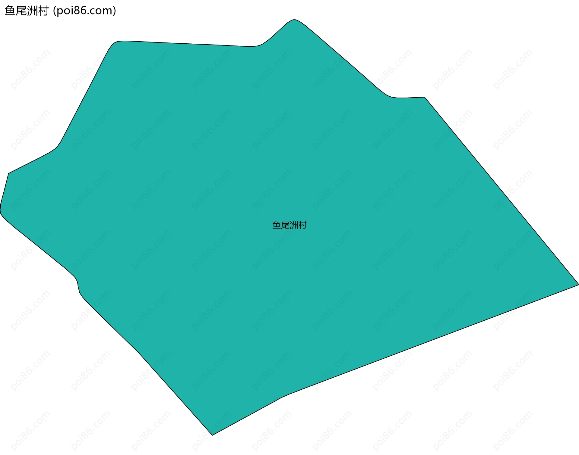 鱼尾洲村边界地图