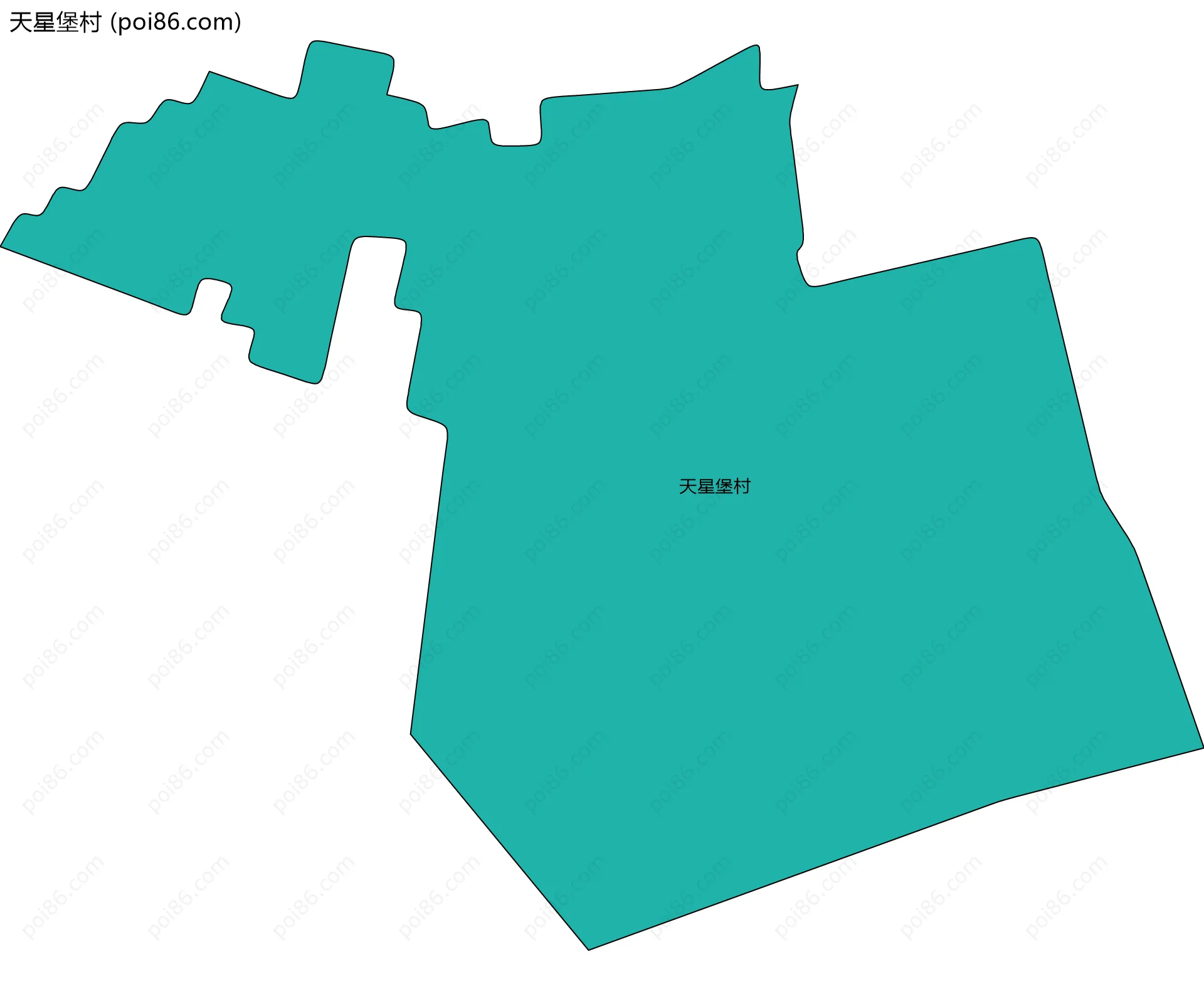 天星堡村边界地图