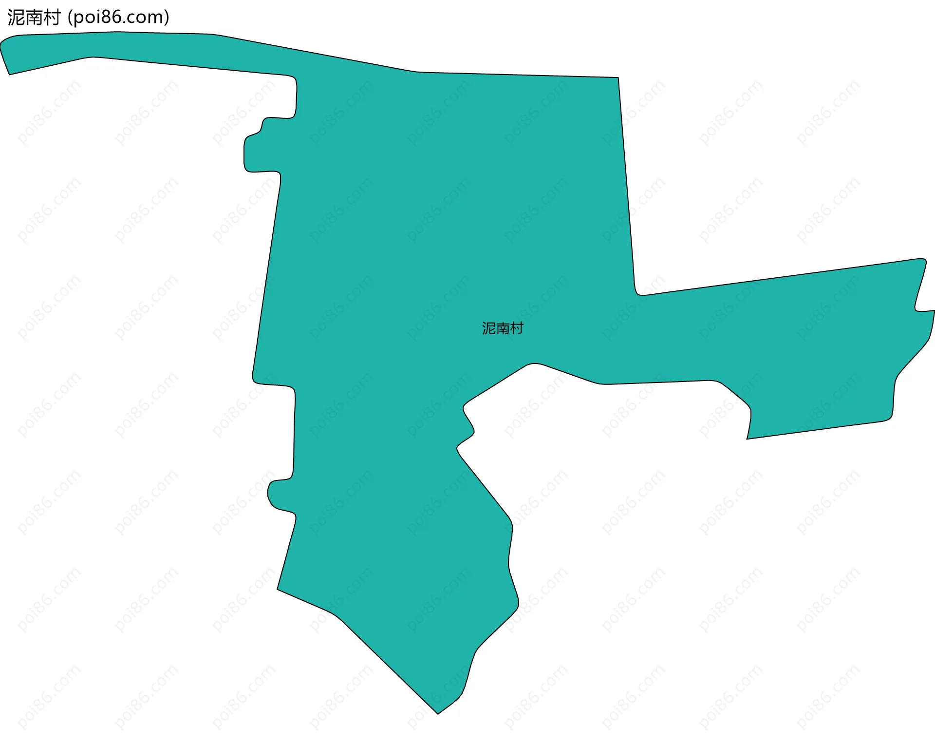 泥南村边界地图
