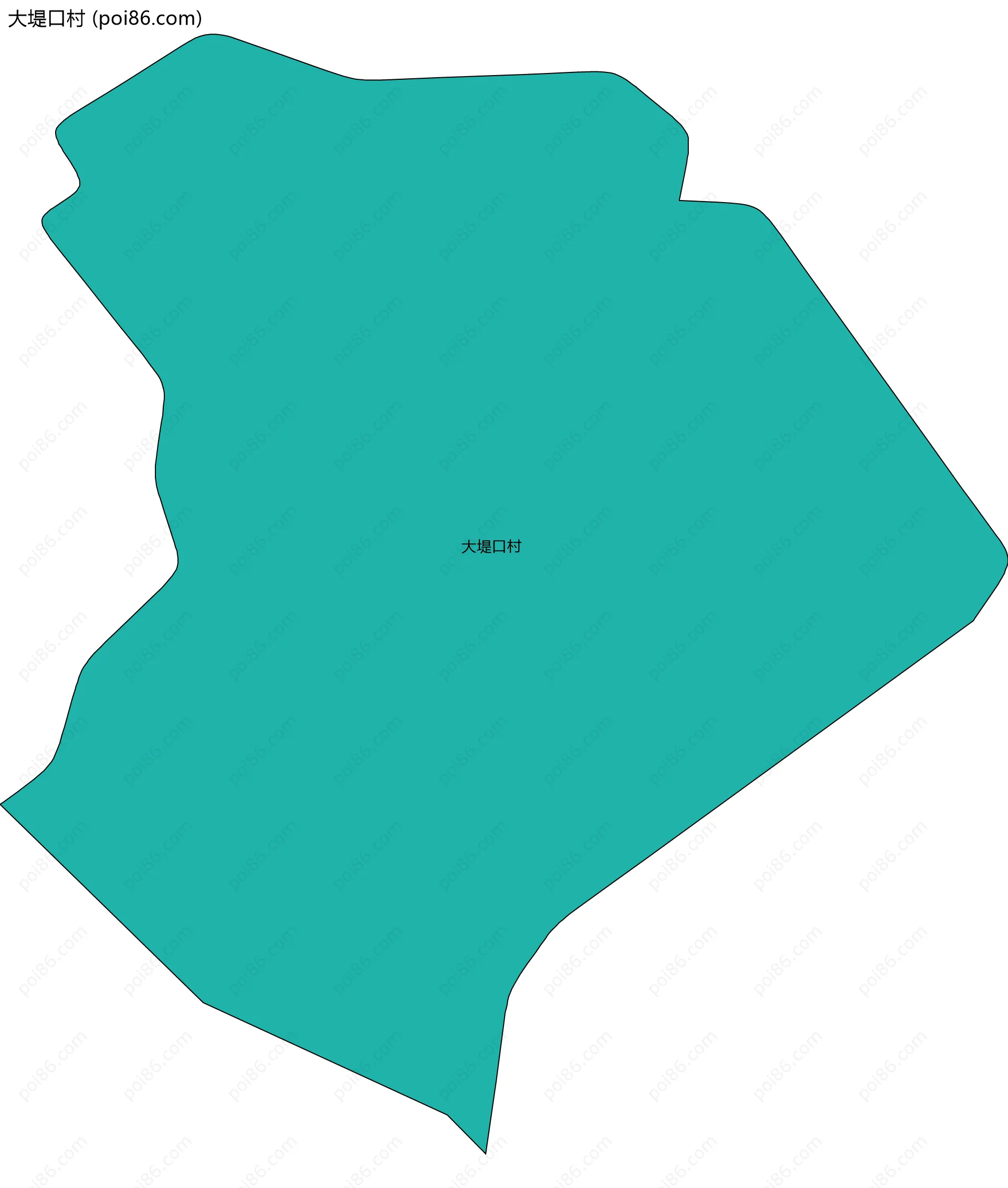 大堤口村边界地图