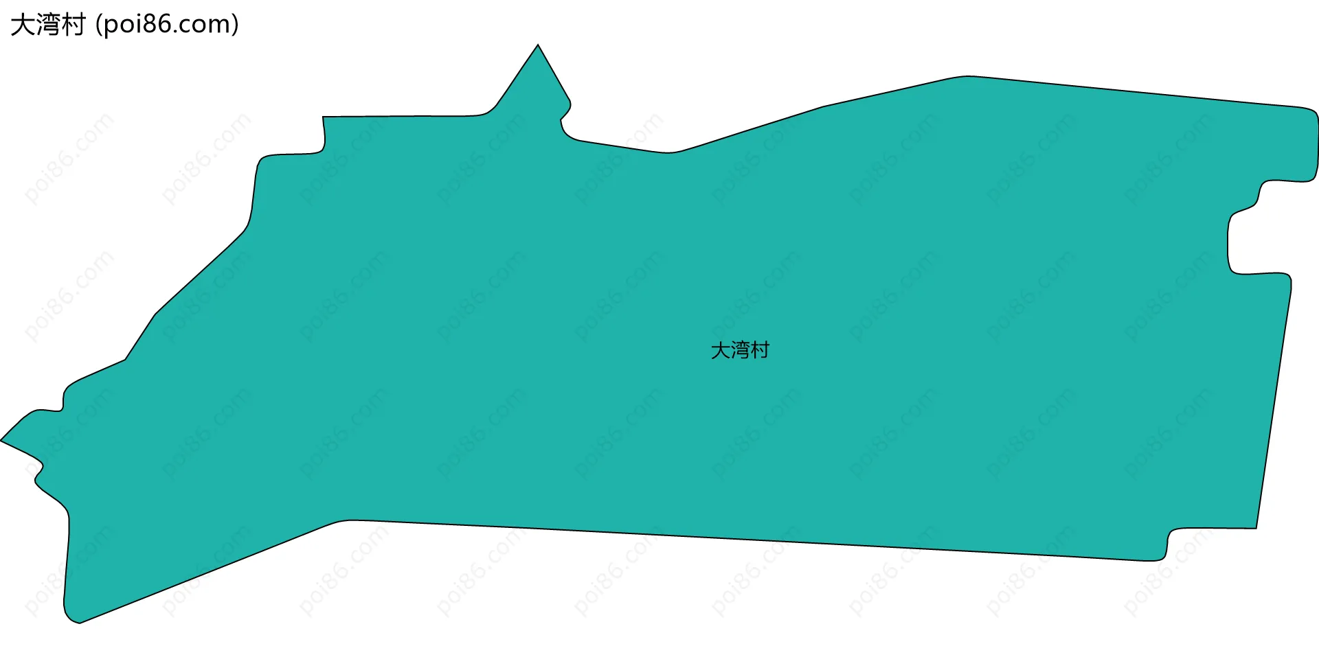 大湾村边界地图