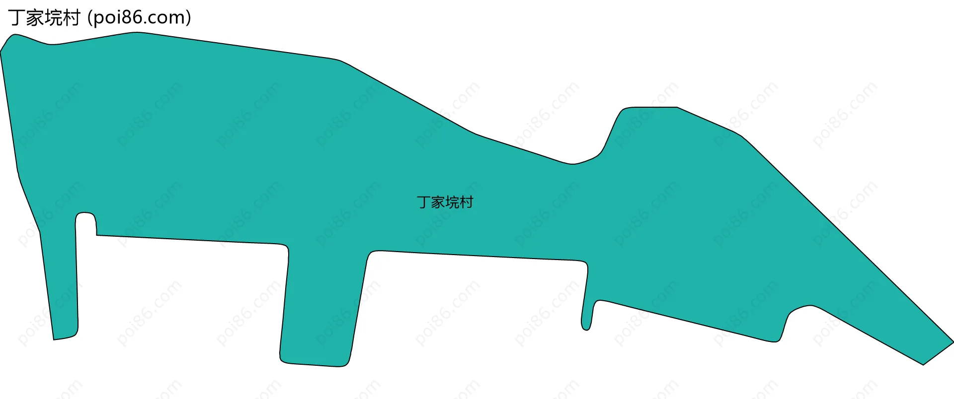 丁家垸村边界地图