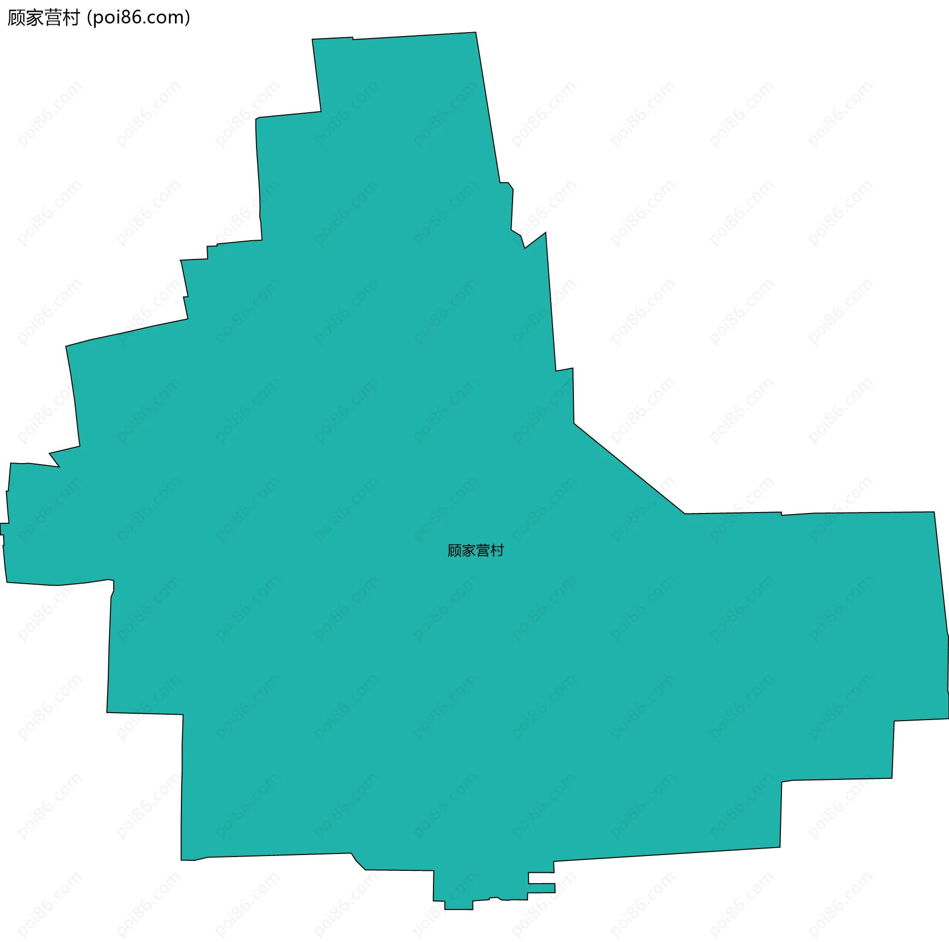 顾家营村边界地图