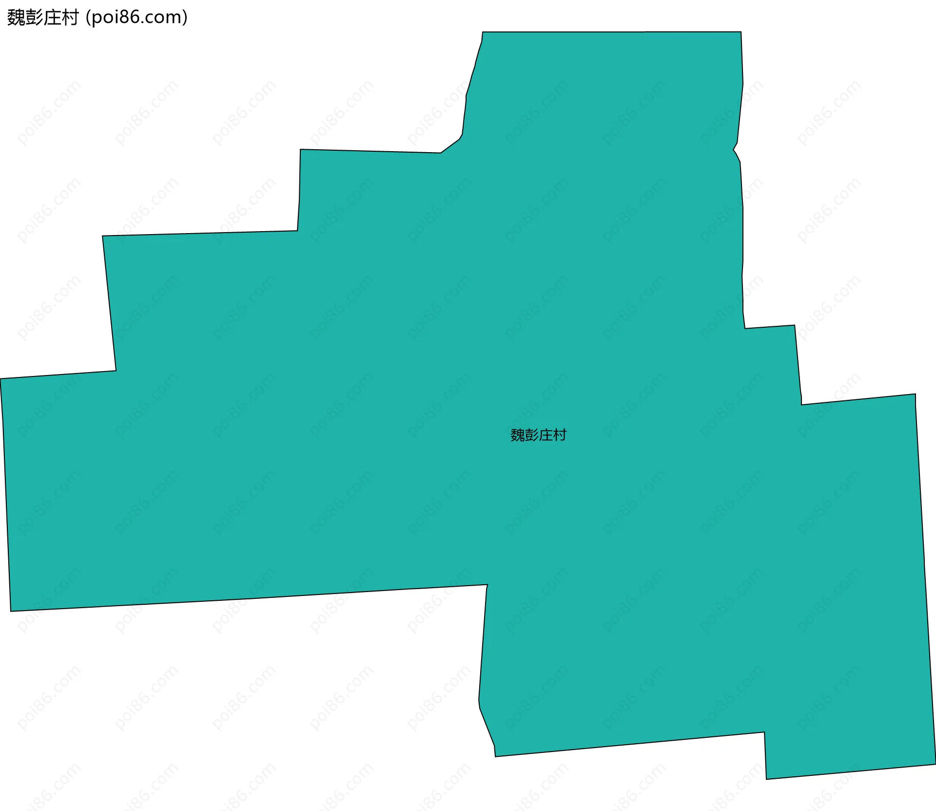 魏彭庄村边界地图