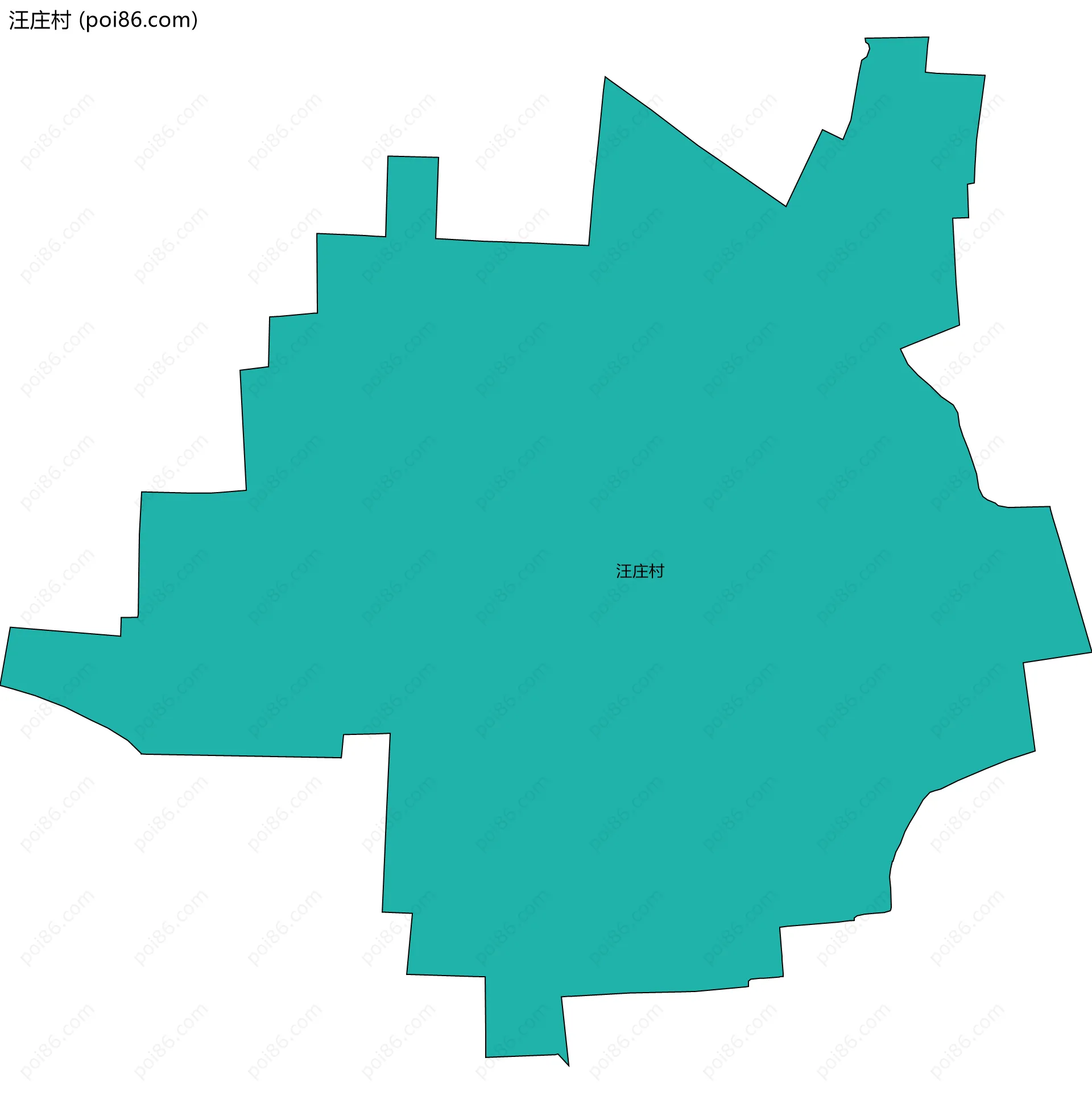 汪庄村边界地图