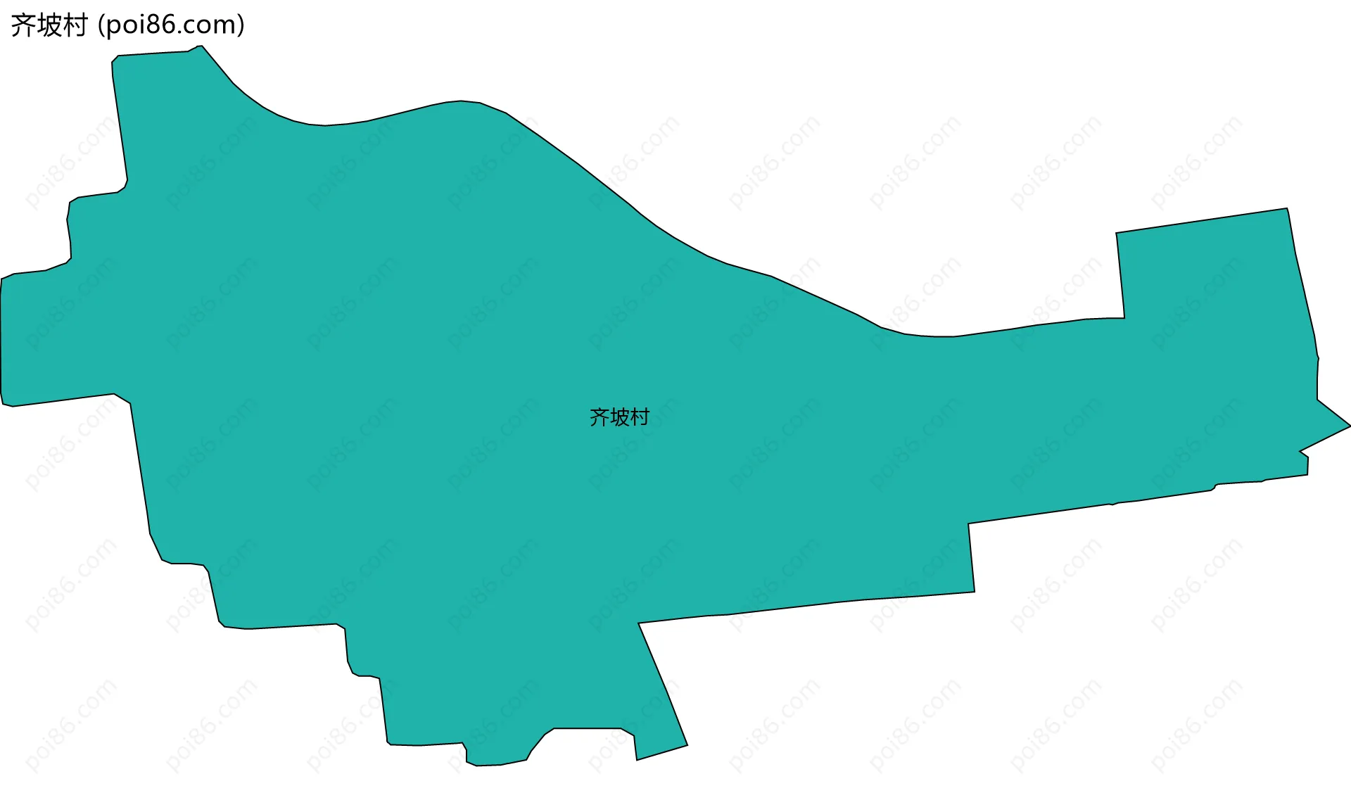 齐坡村边界地图