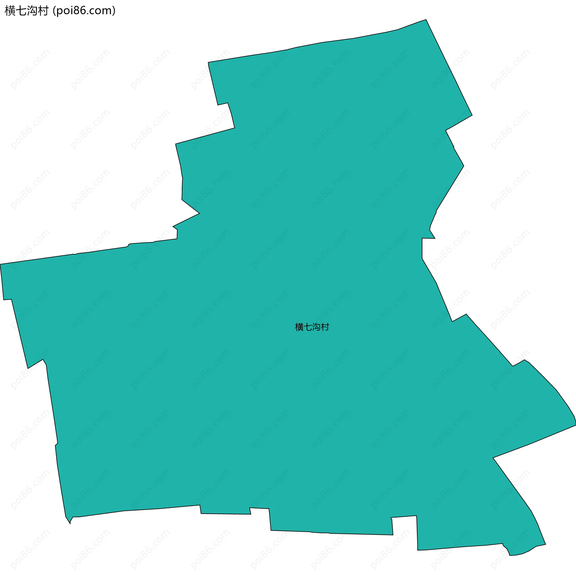 横七沟村边界地图
