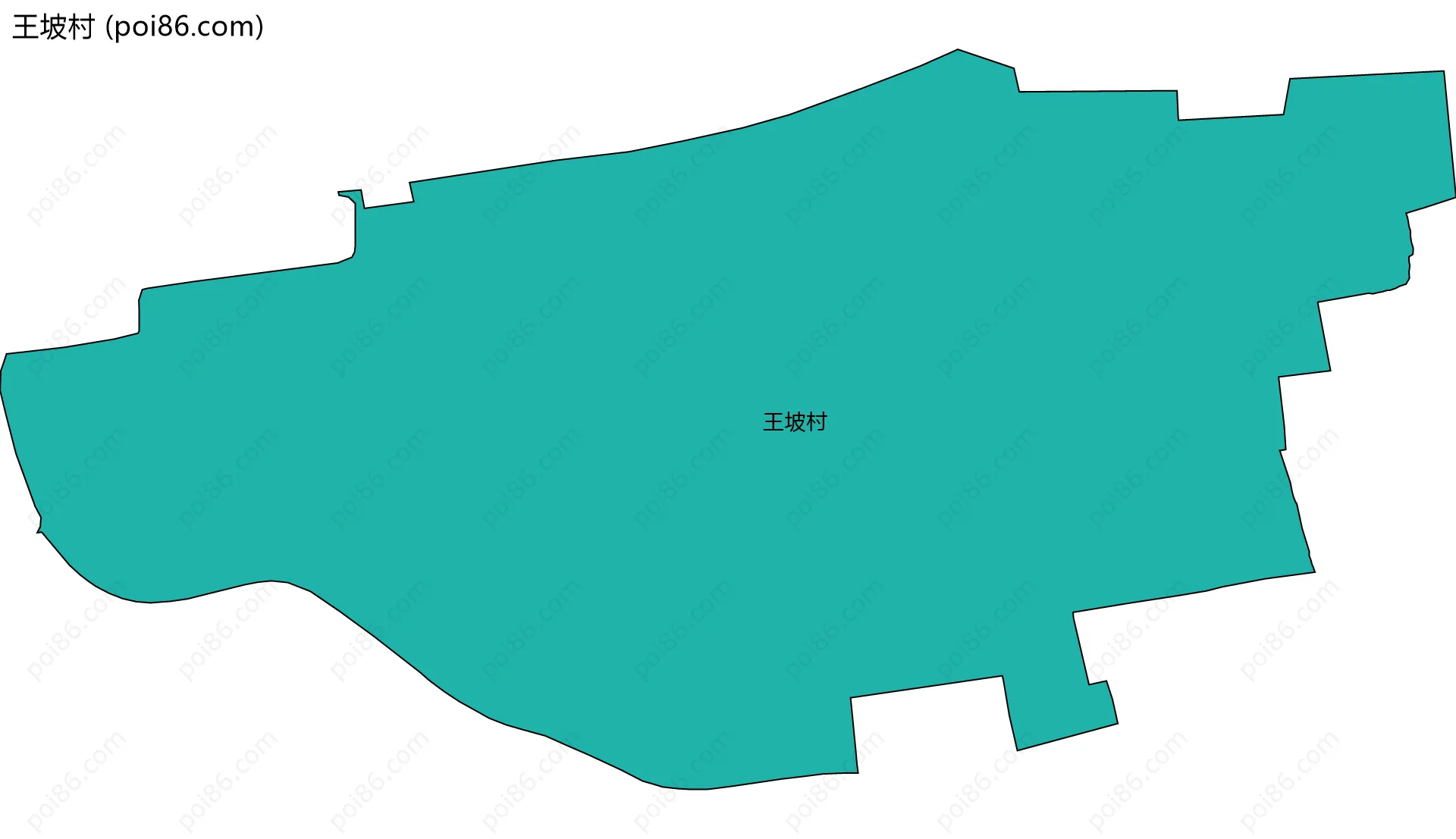 王坡村边界地图