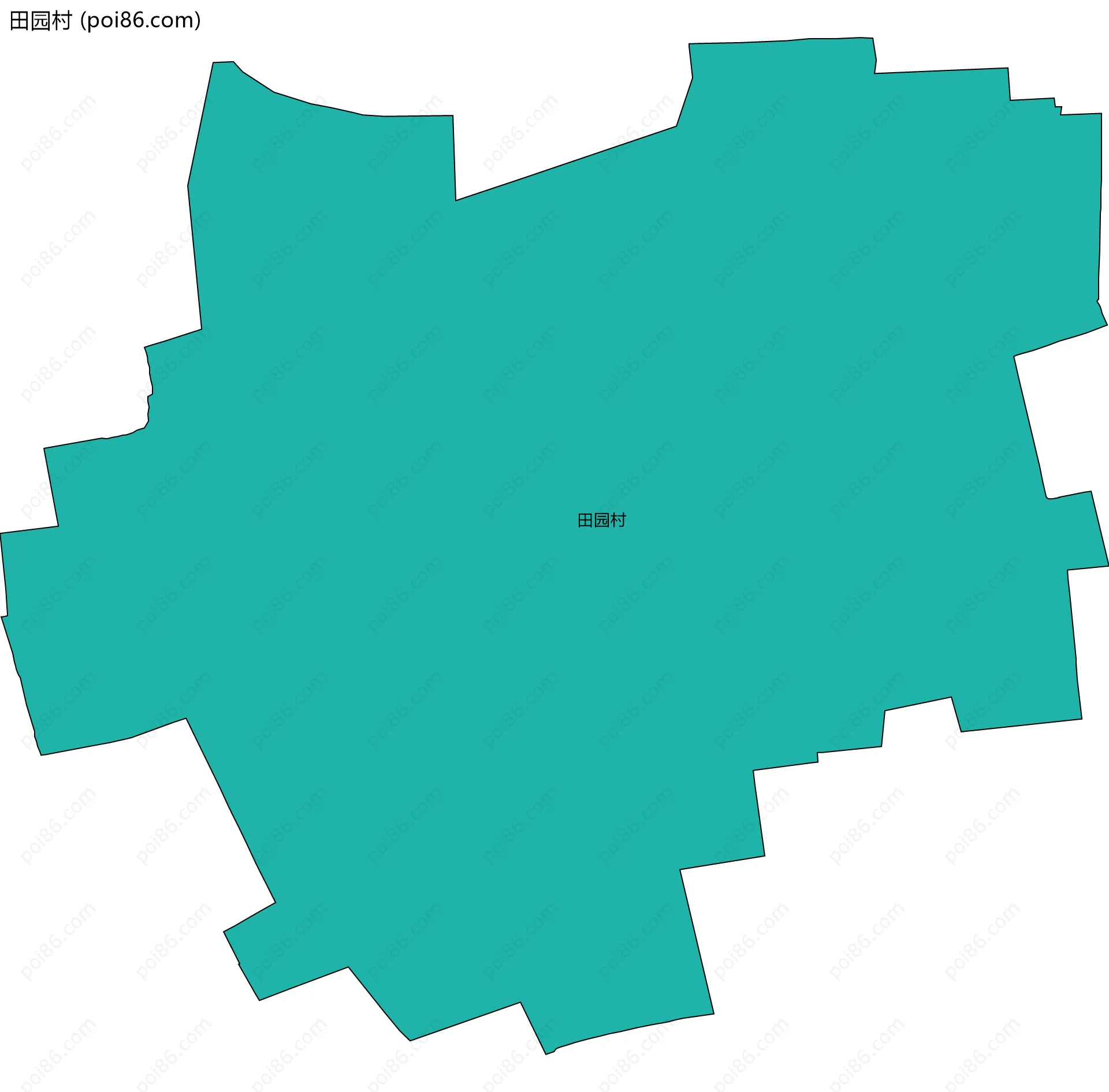 田园村边界地图