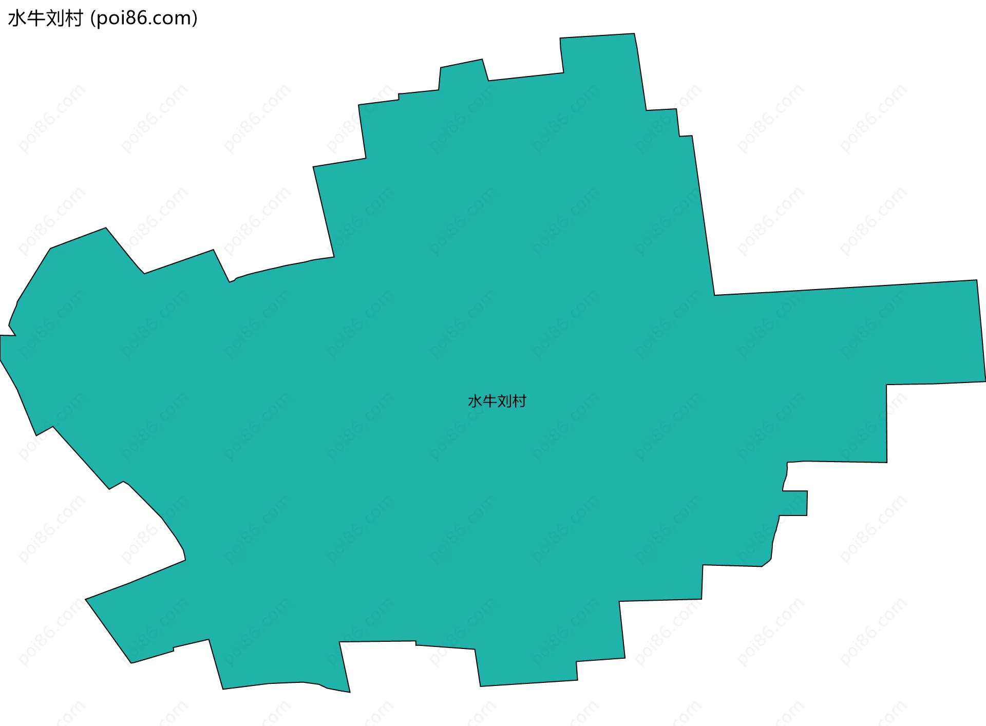 水牛刘村边界地图