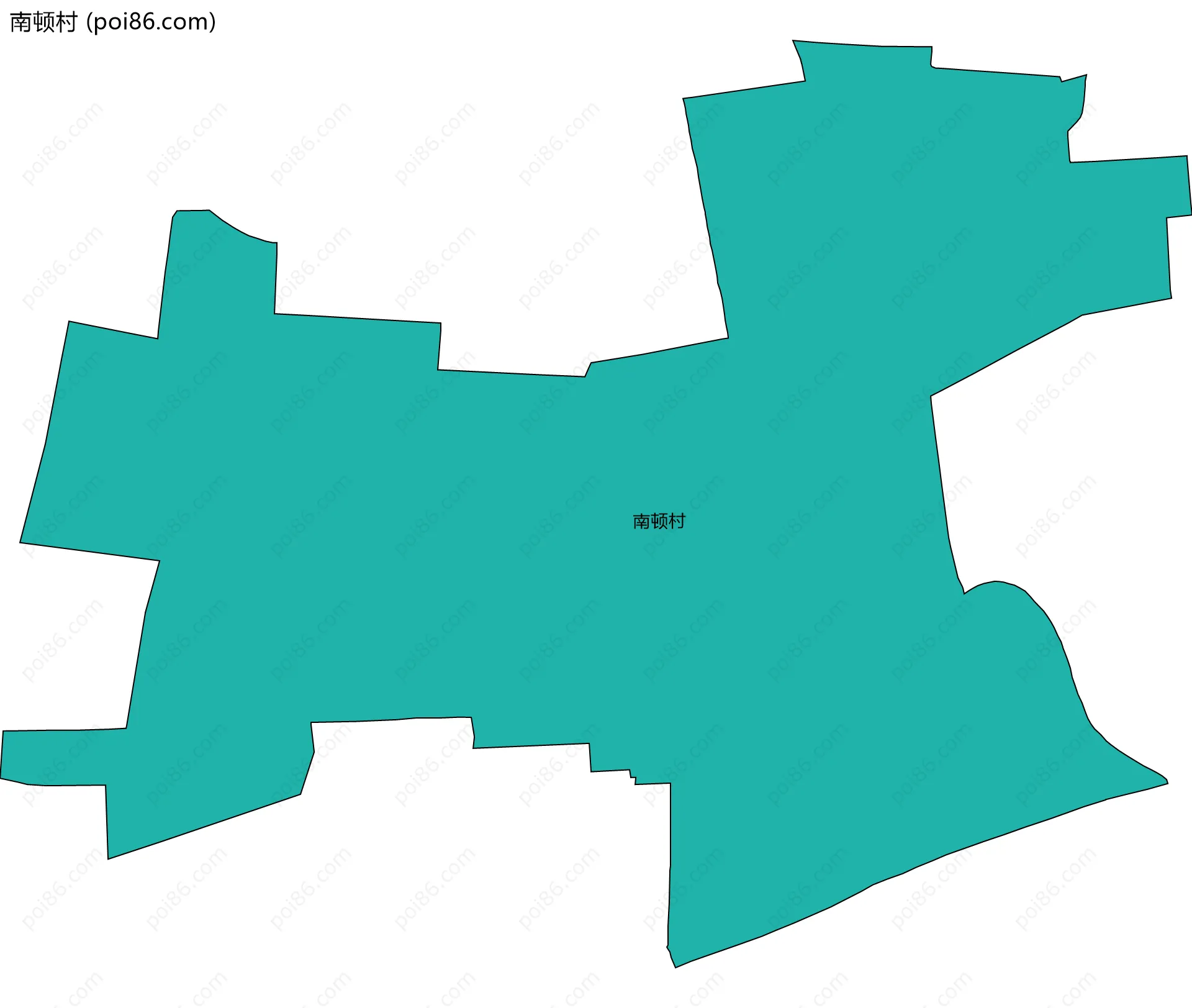 南顿村边界地图