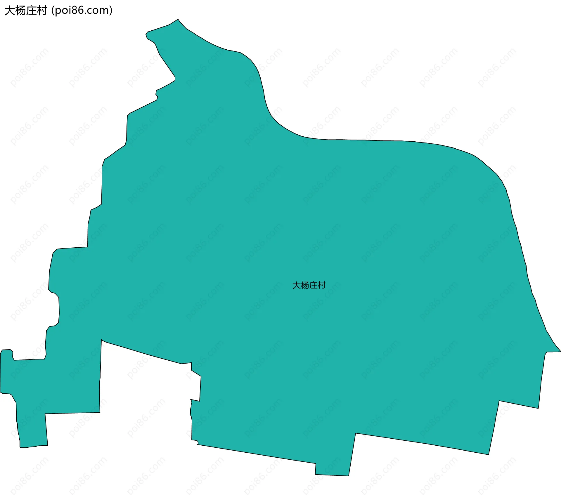 大杨庄村边界地图