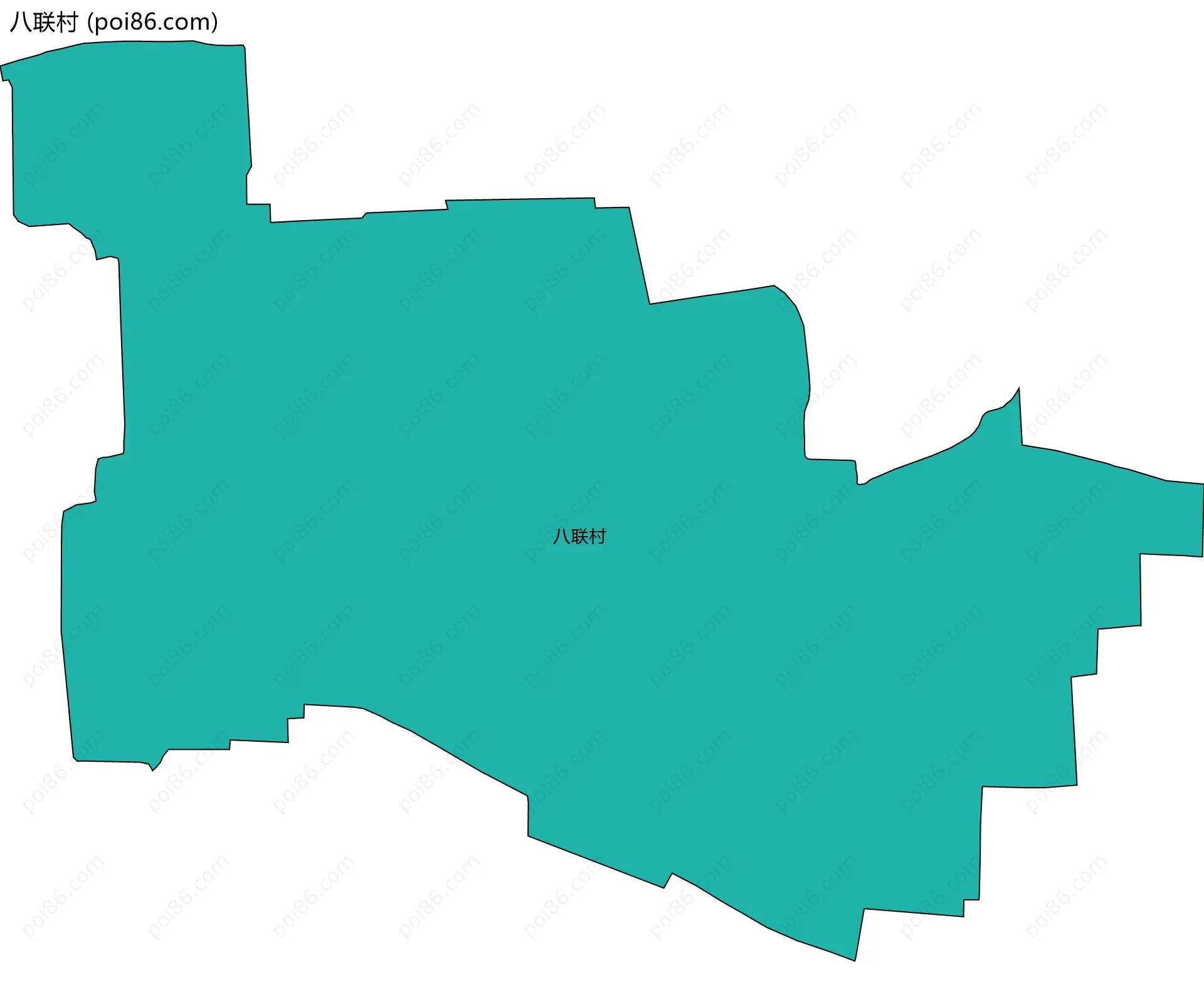 八联村边界地图