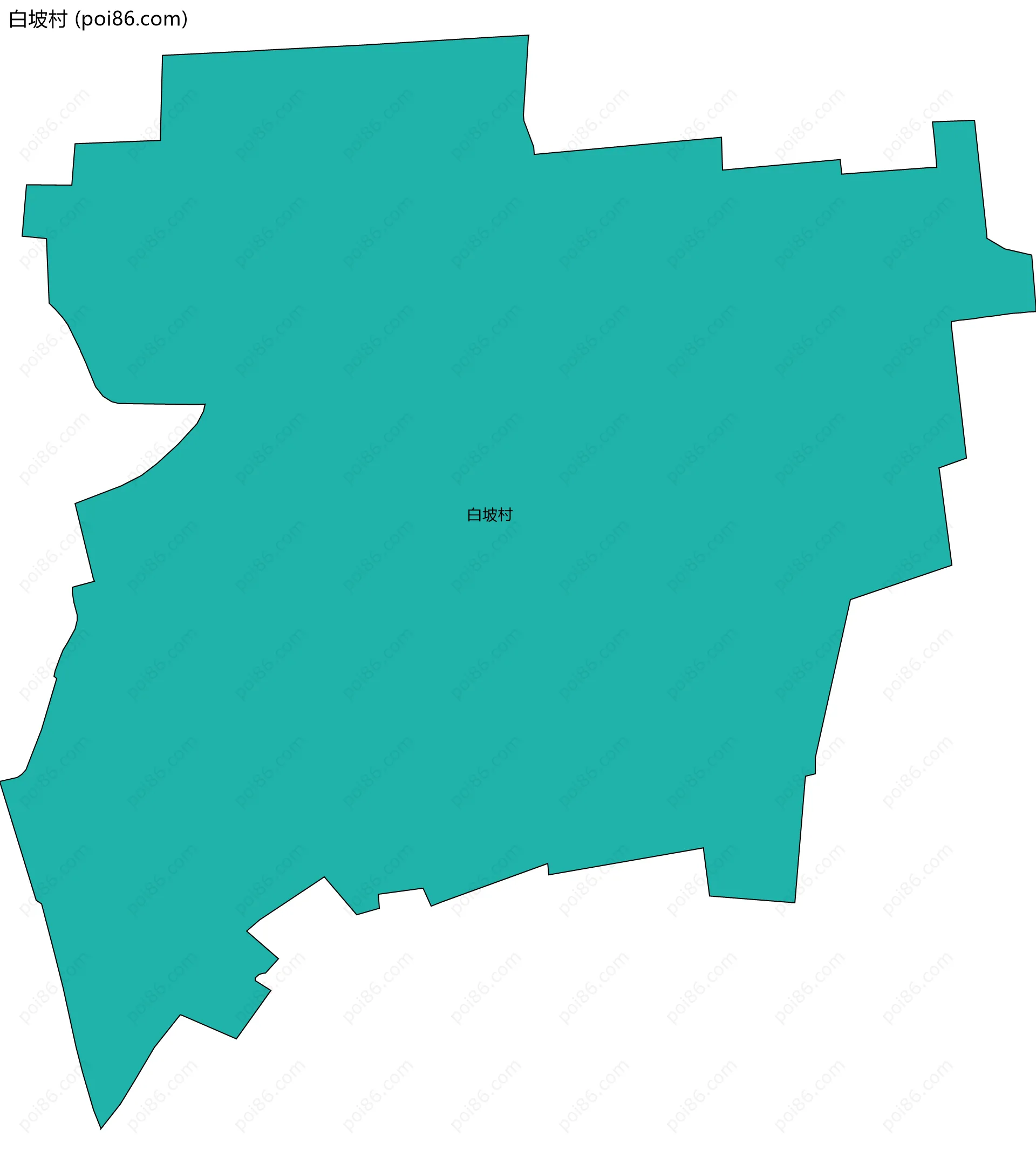 白坡村边界地图