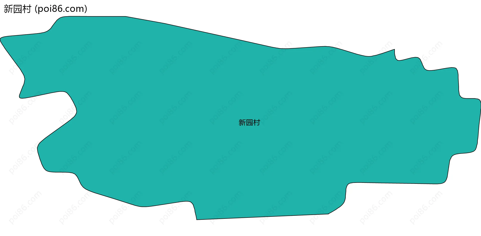 新园村边界地图