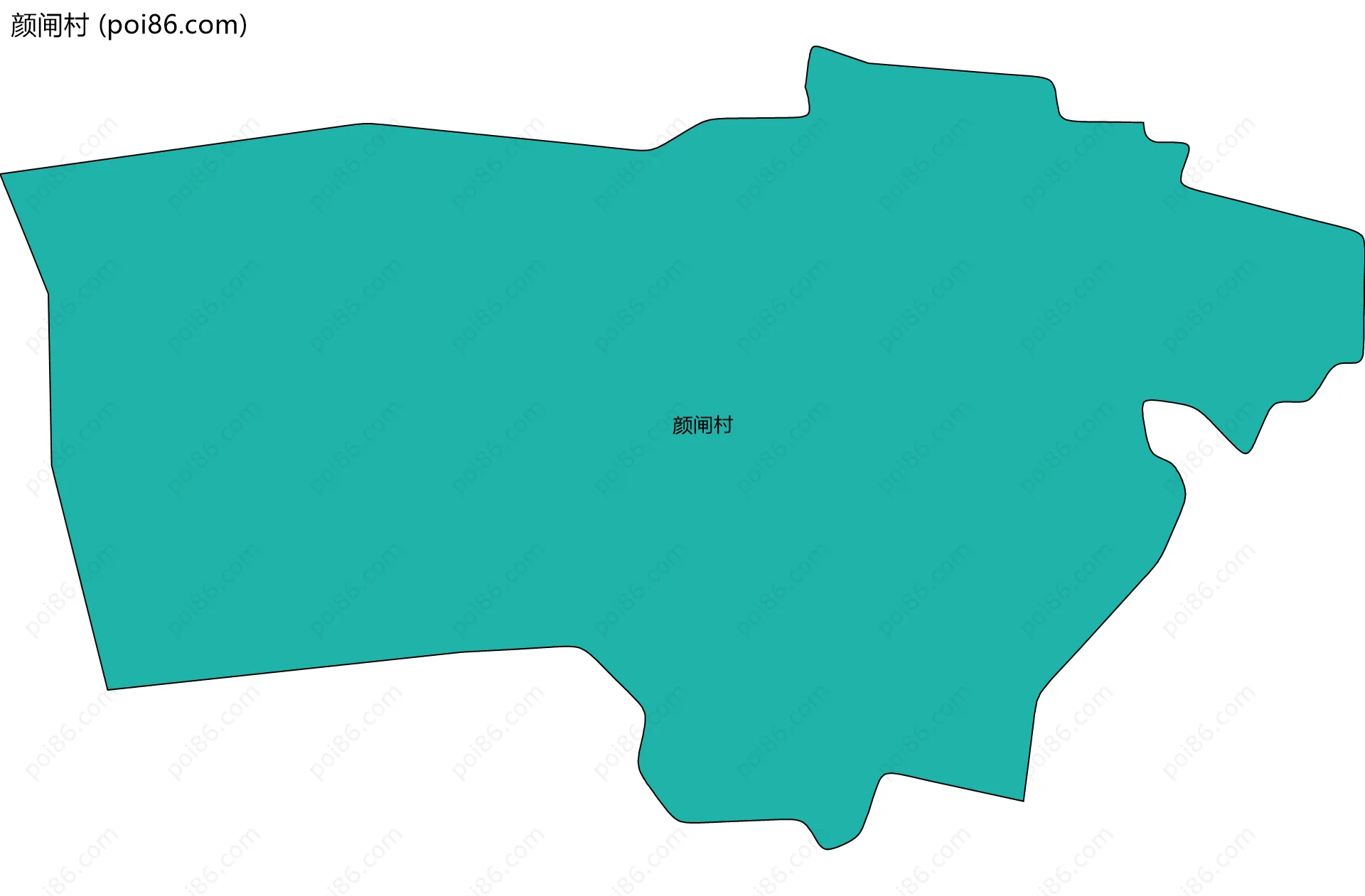 颜闸村边界地图