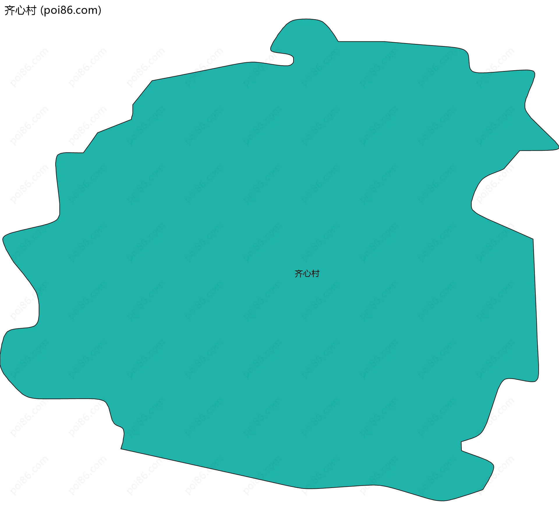 齐心村边界地图