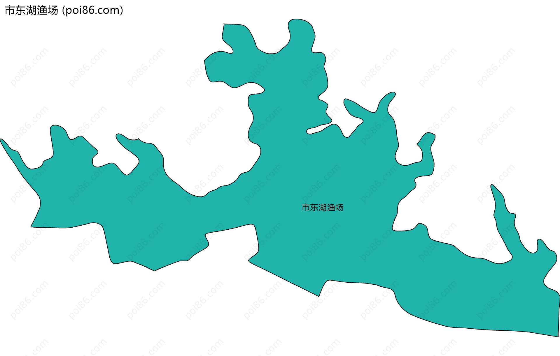 市东湖渔场边界地图