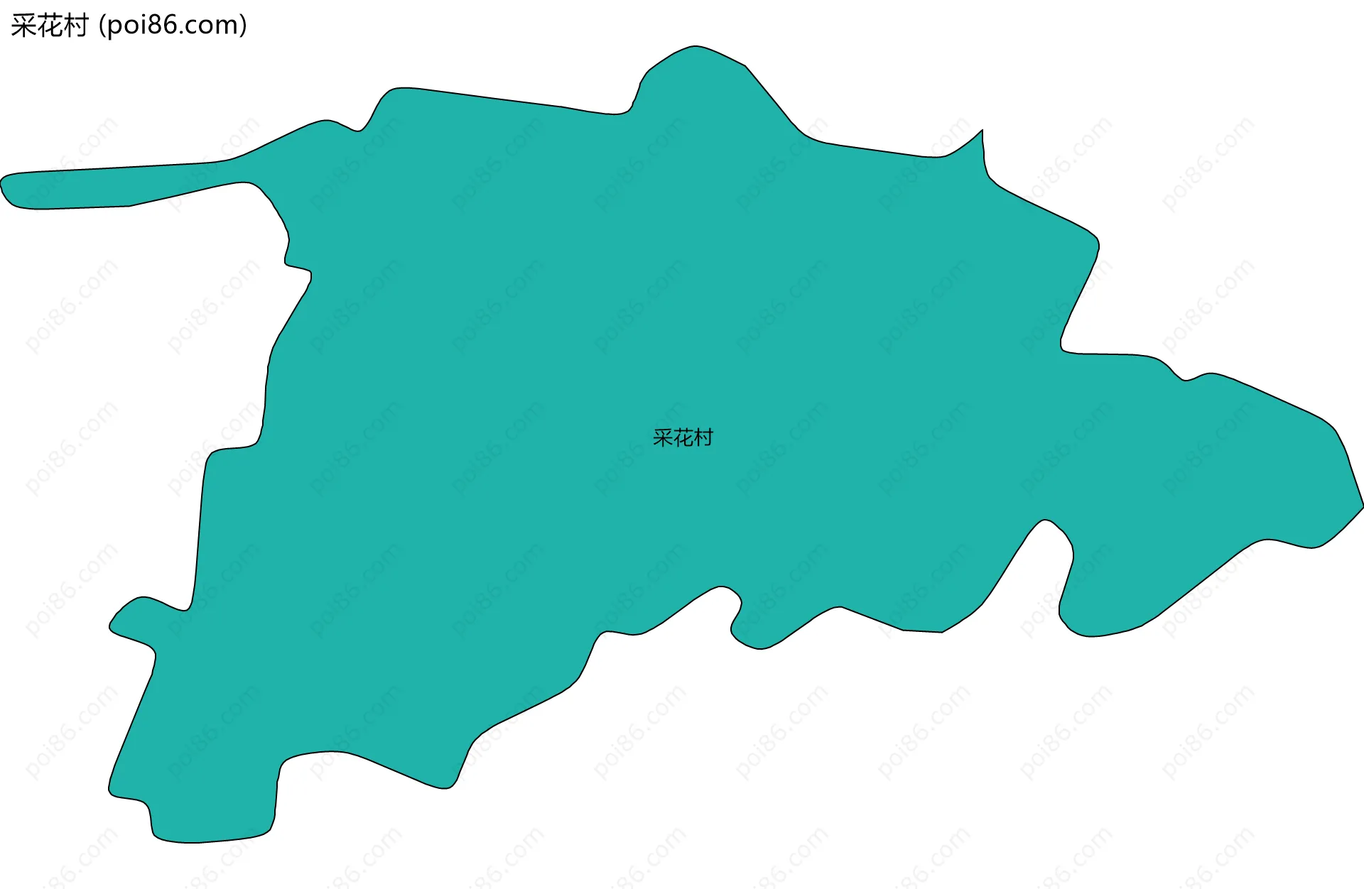 采花村边界地图